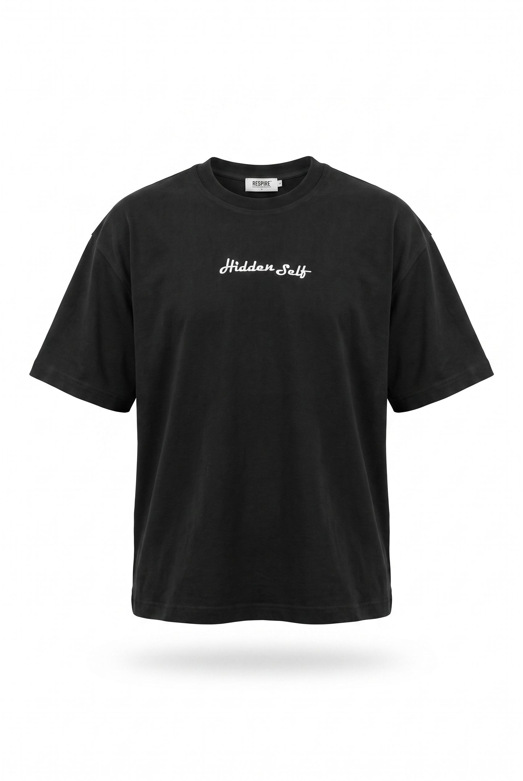 Erkek Hidden Self Baskılı Oversize T-Shirt Siyah