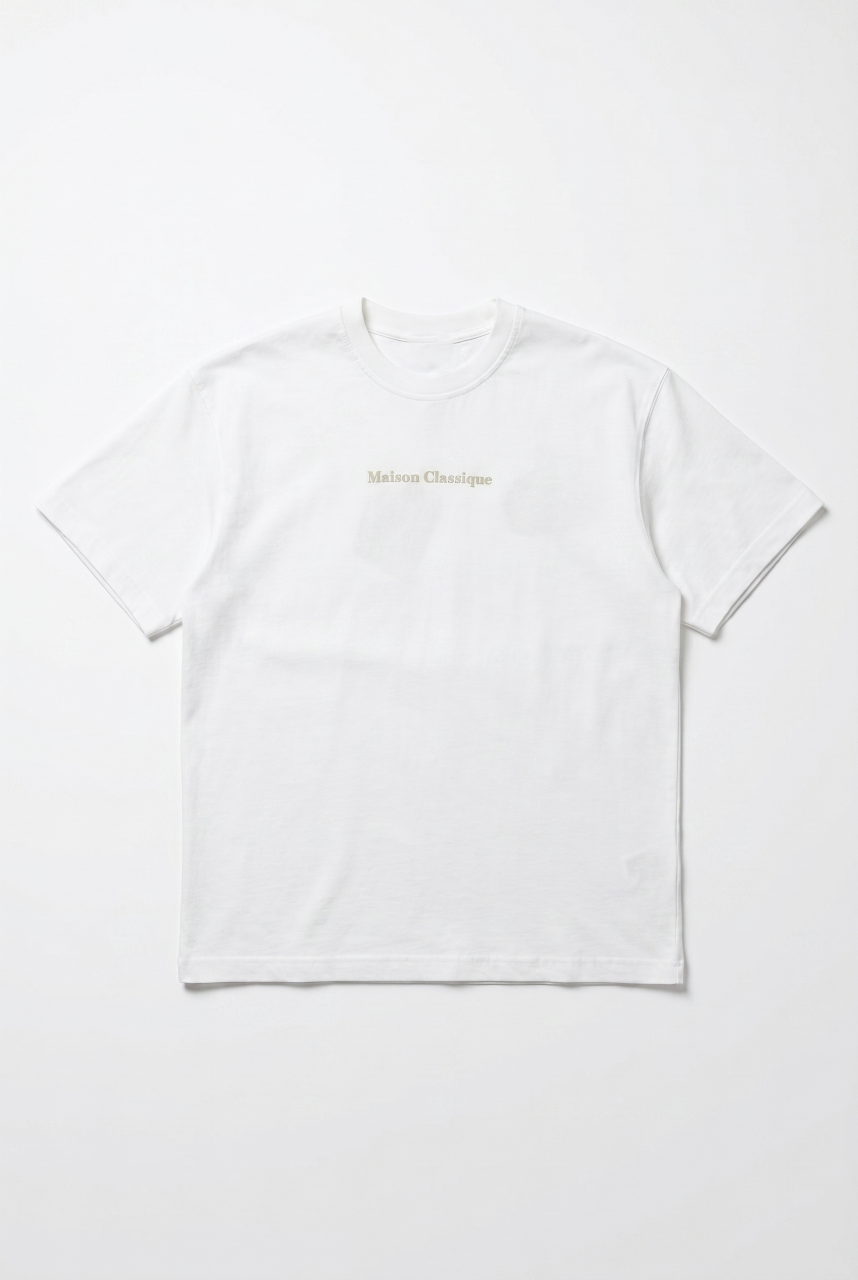 Erkek Maison Baskılı Oversize T-Shirt Ekru