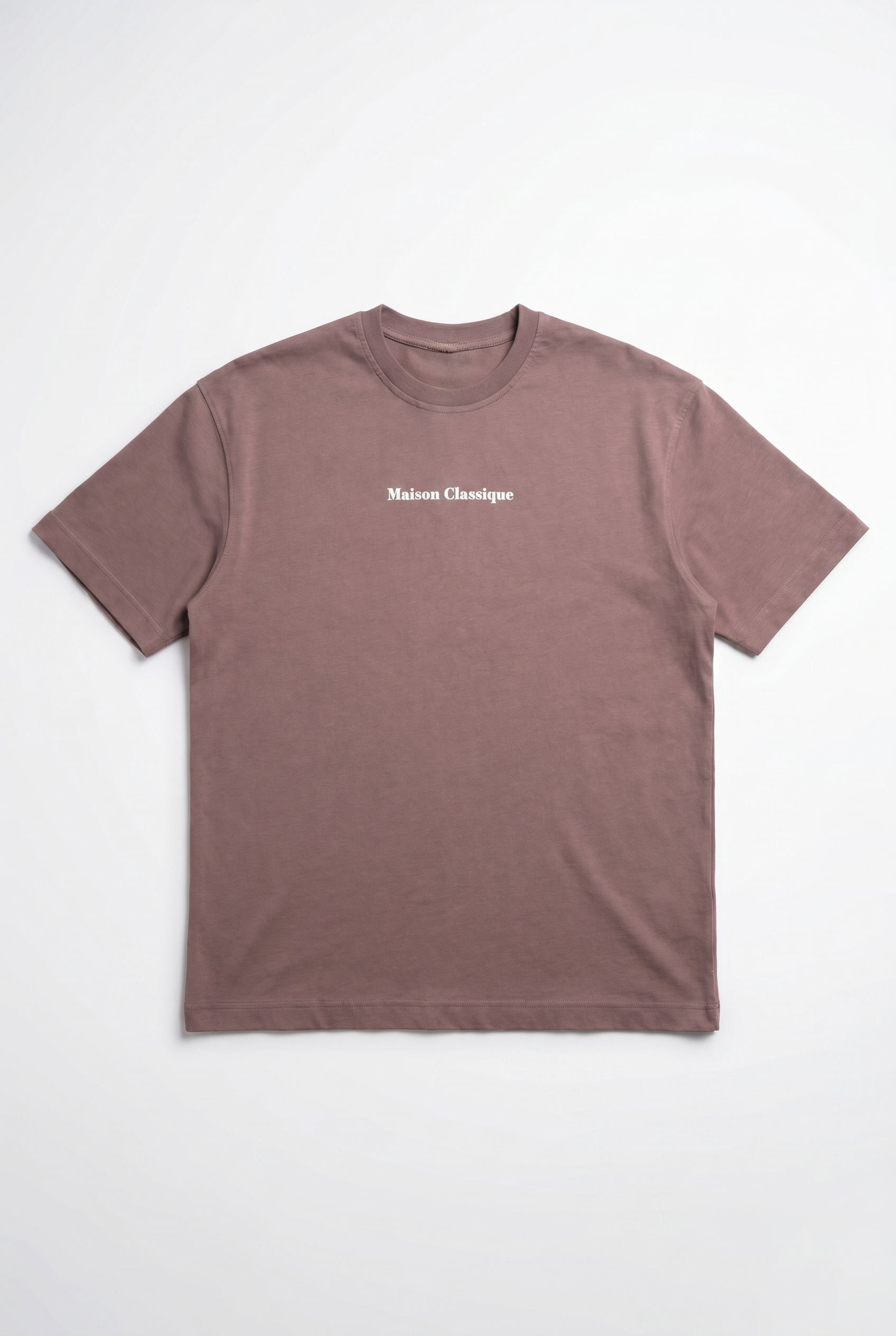 Erkek Maison Baskılı Oversize T-Shirt Kahve
