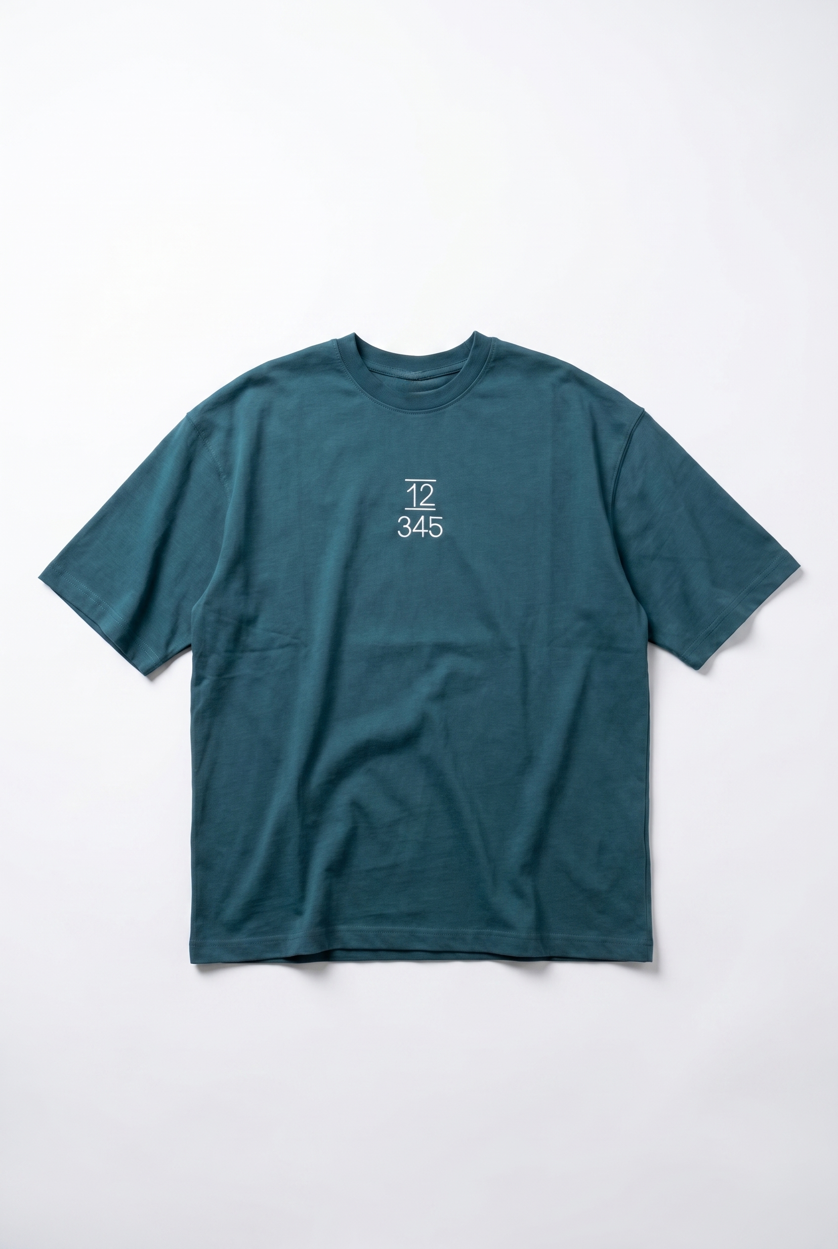 Erkek Nakışlı Oversize T-Shirt Zümrüt