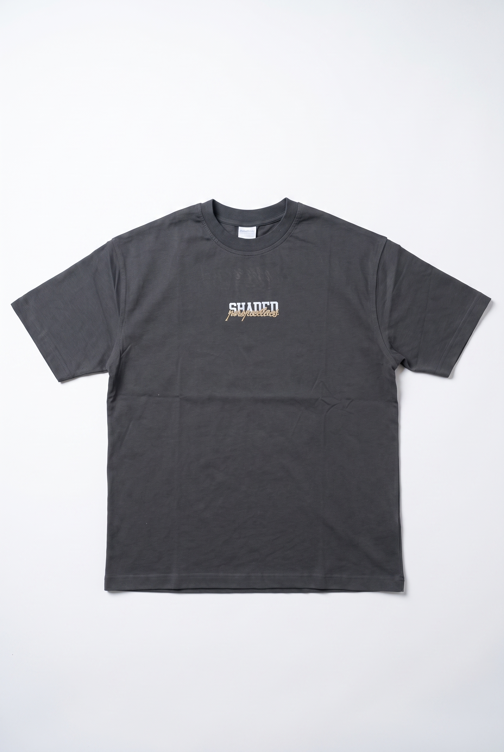 Erkek Shaded Baskılı Oversize T-Shirt Füme