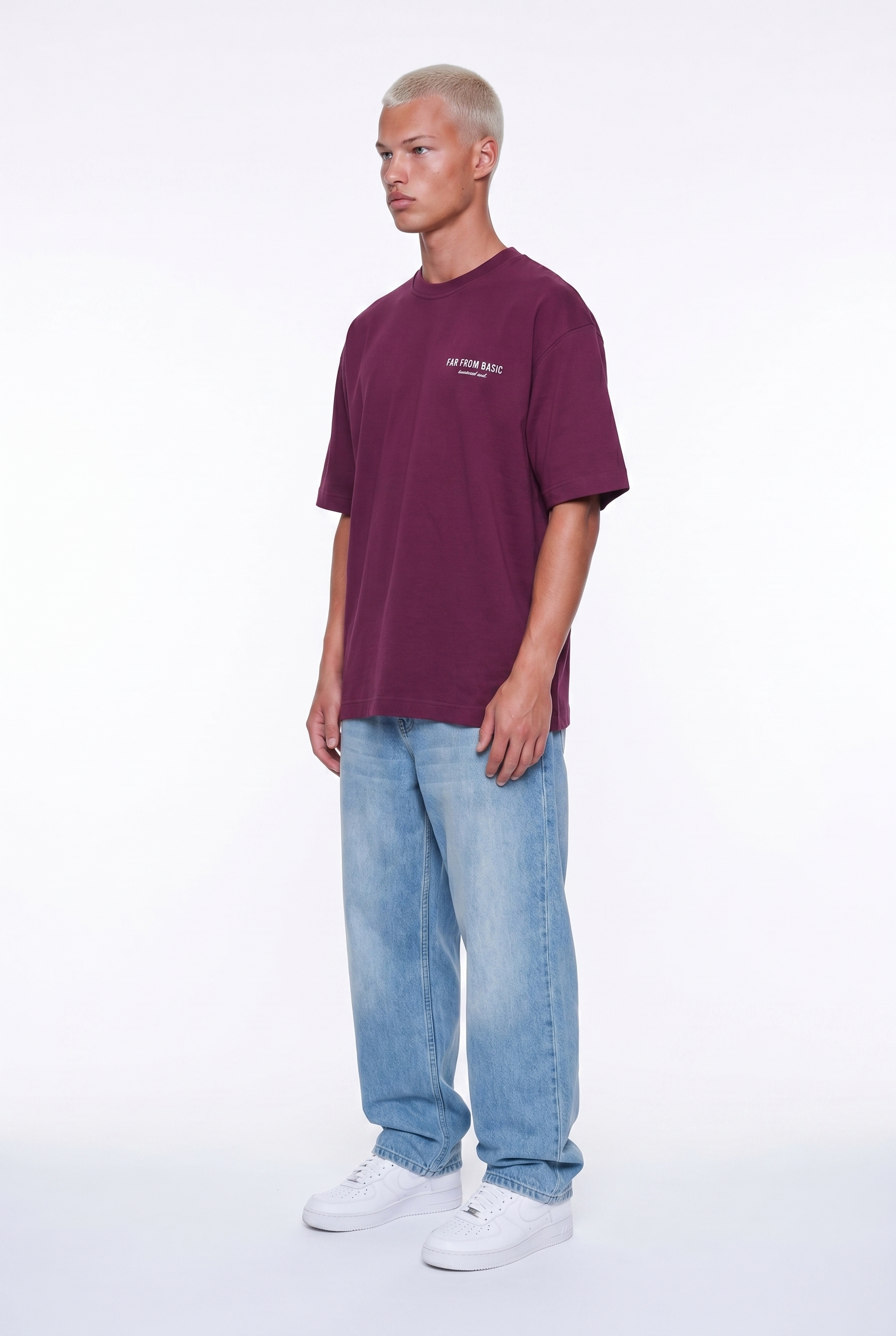 Erkek Respire X Itsbyzey Baskılı Oversize T-Shirt Vişne
