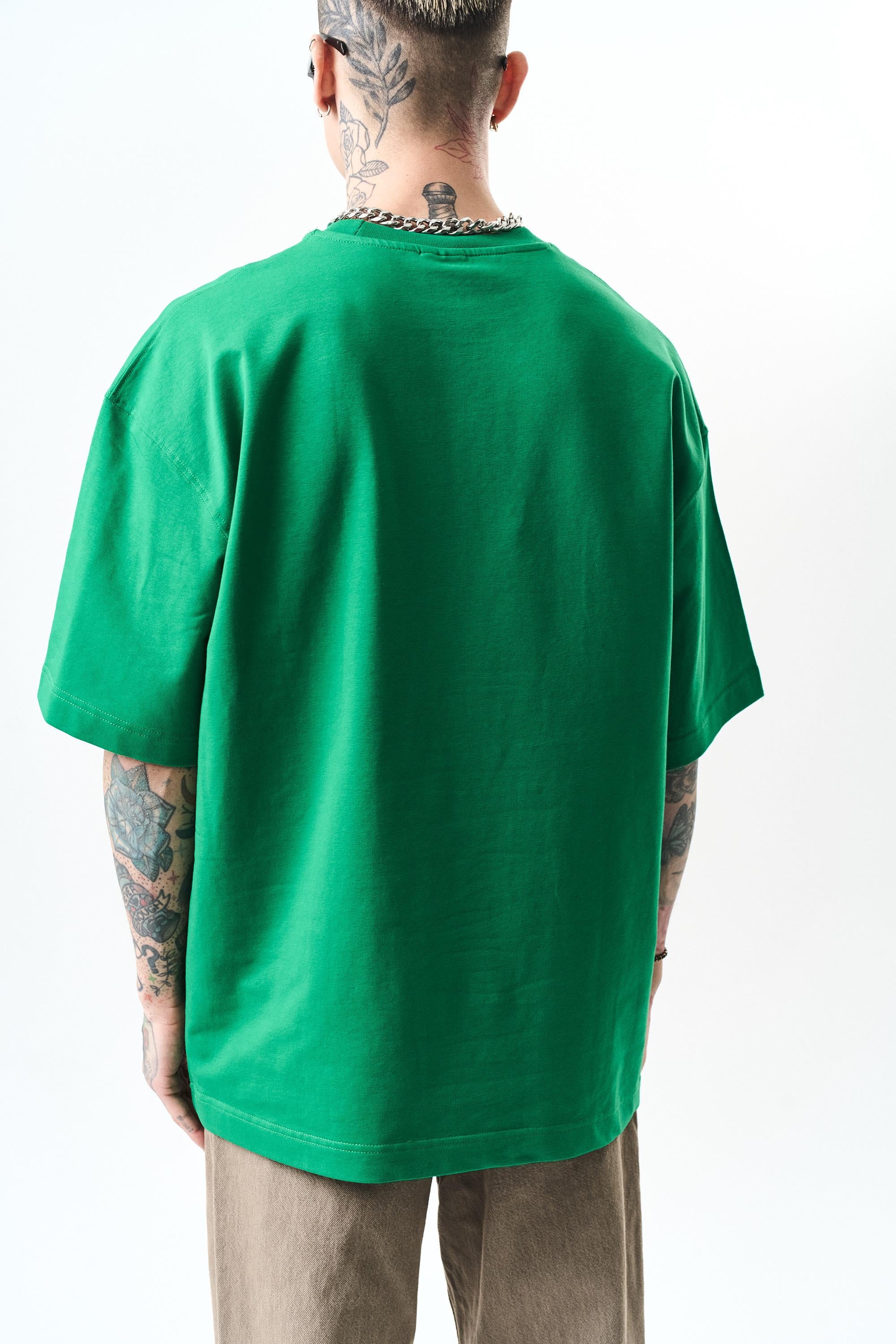Erkek Respire Yazı Detaylı Oversize T-Shirt Benetton