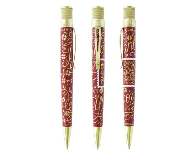Retro 51-Retro 51 Usps Thank You Stamp Roller Kalem Maroon Prr 2257-Roller Kalem-3-Milagron.com
