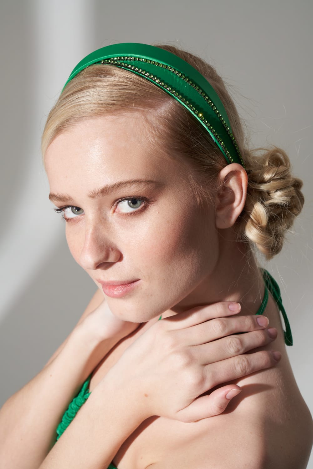 Rheya-Lai̇la Dual Green Taç-Saç Aksesuarı-1-Milagron.com