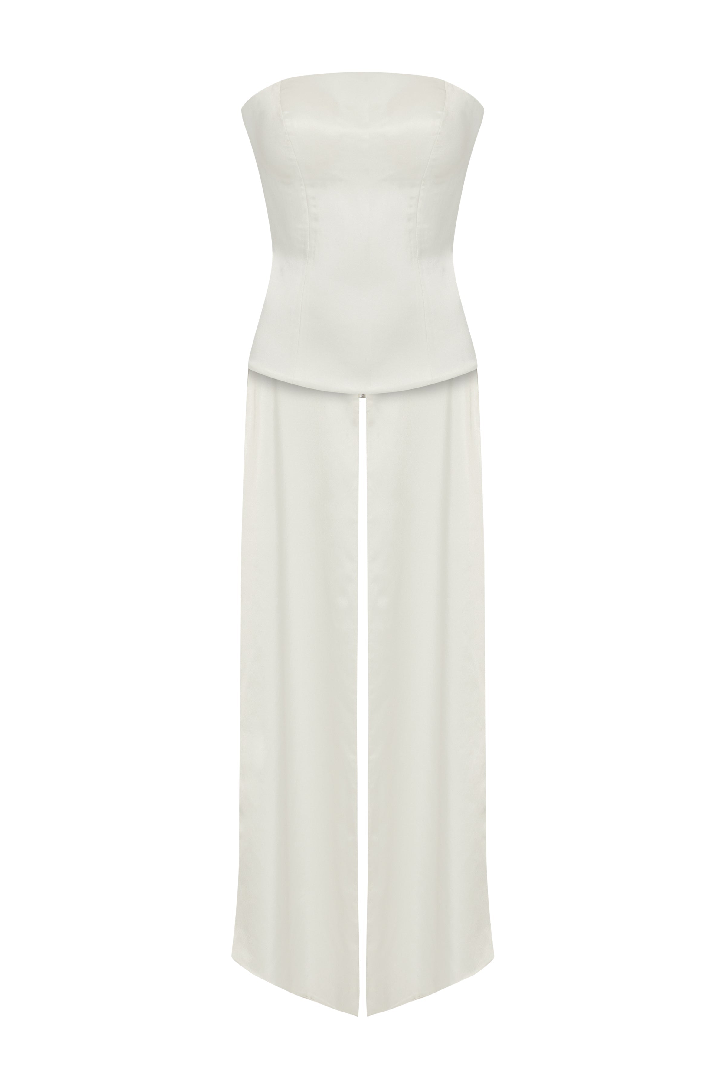 Roccie-Alice Strapless Satin Corset-Büstiyer-2-Milagron.com