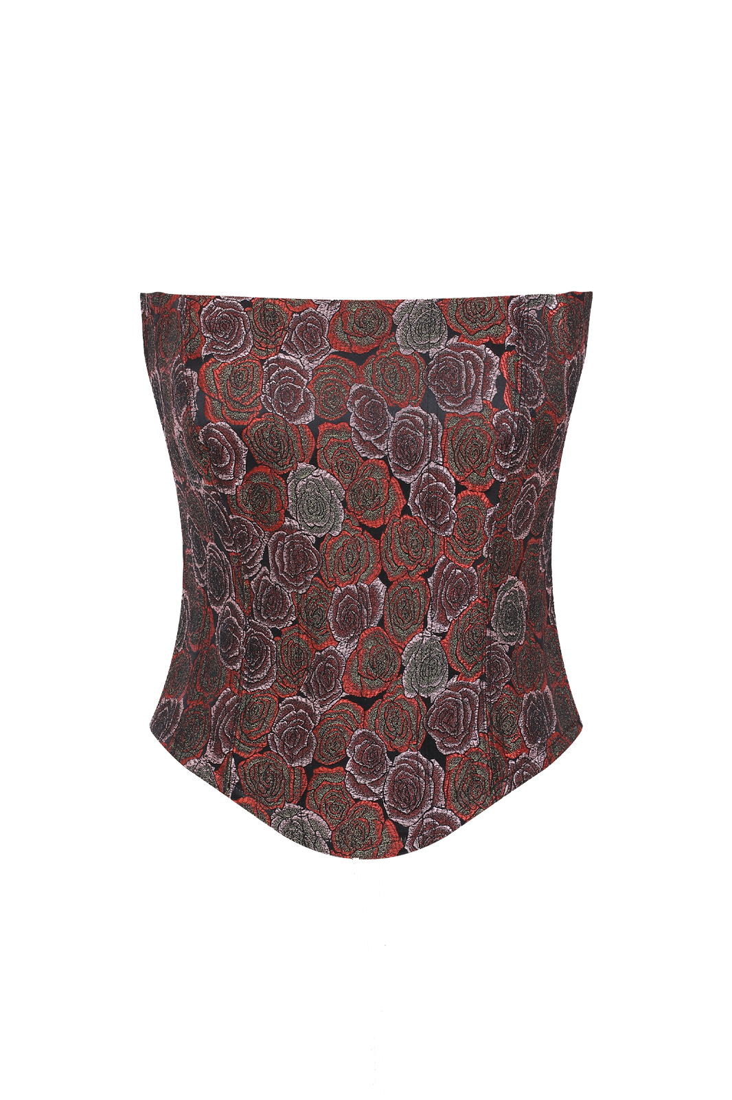 Roccie-Arina Patterned Strapless Corset-Büstiyer-1-Milagron.com