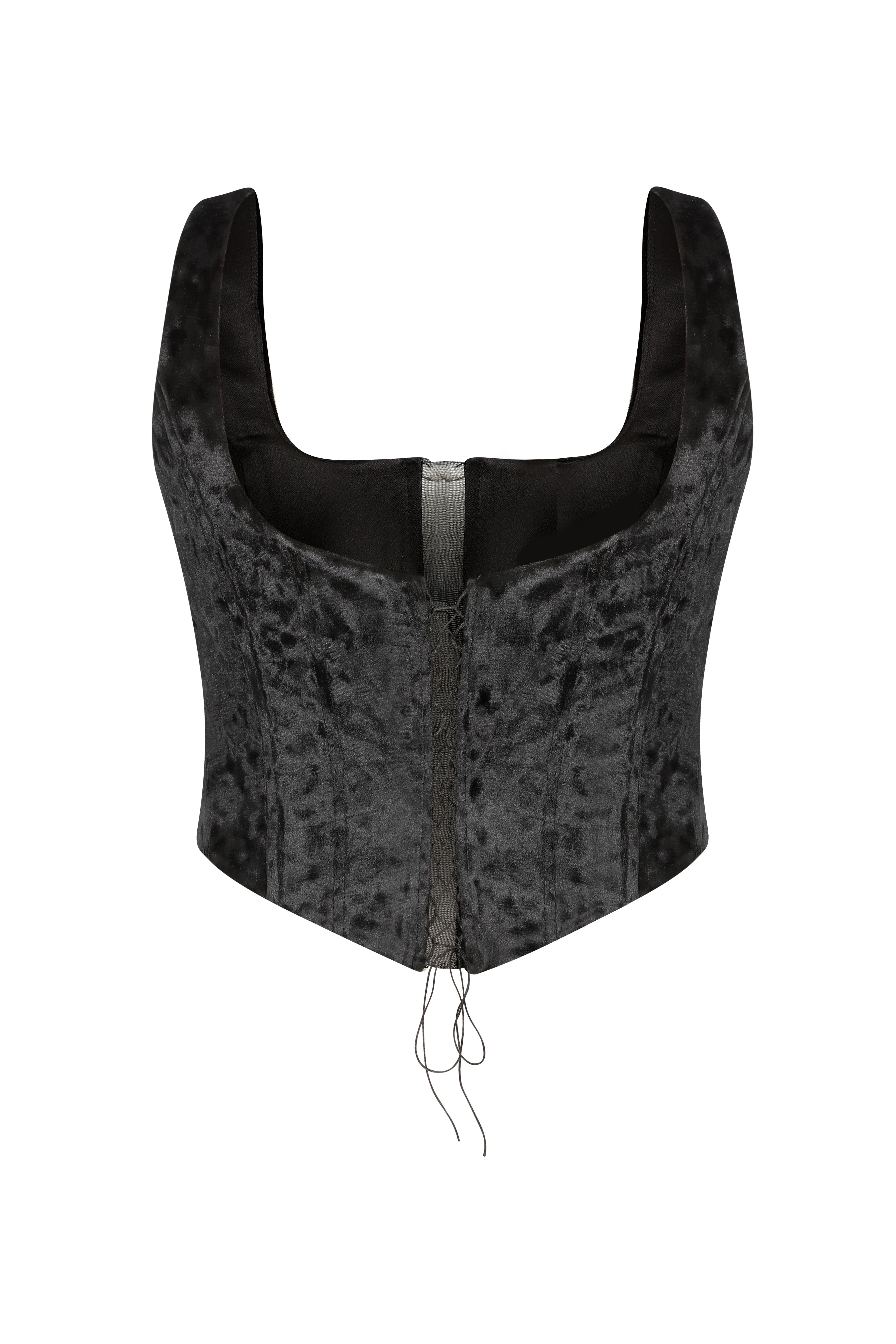 Roccie-Chelina Velvet Corset-Büstiyer-2-Milagron.com