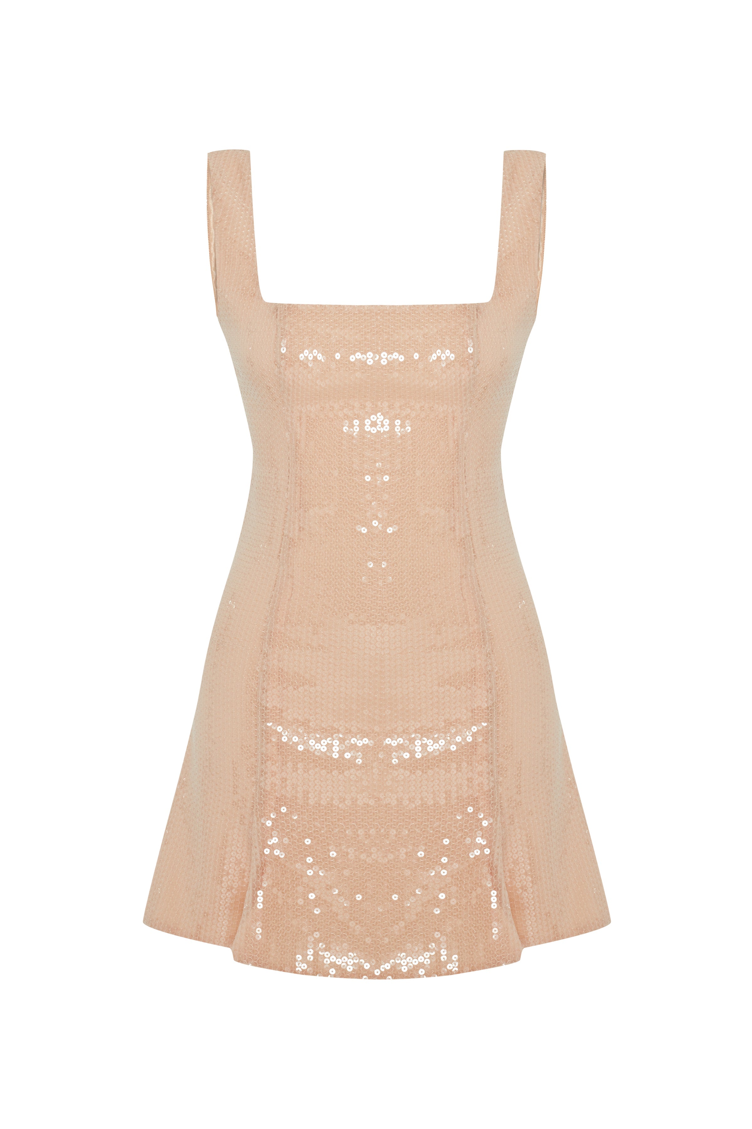 Roccie-Cristina Strappy Sequined Mini Dress-Elbise-5-Milagron.com