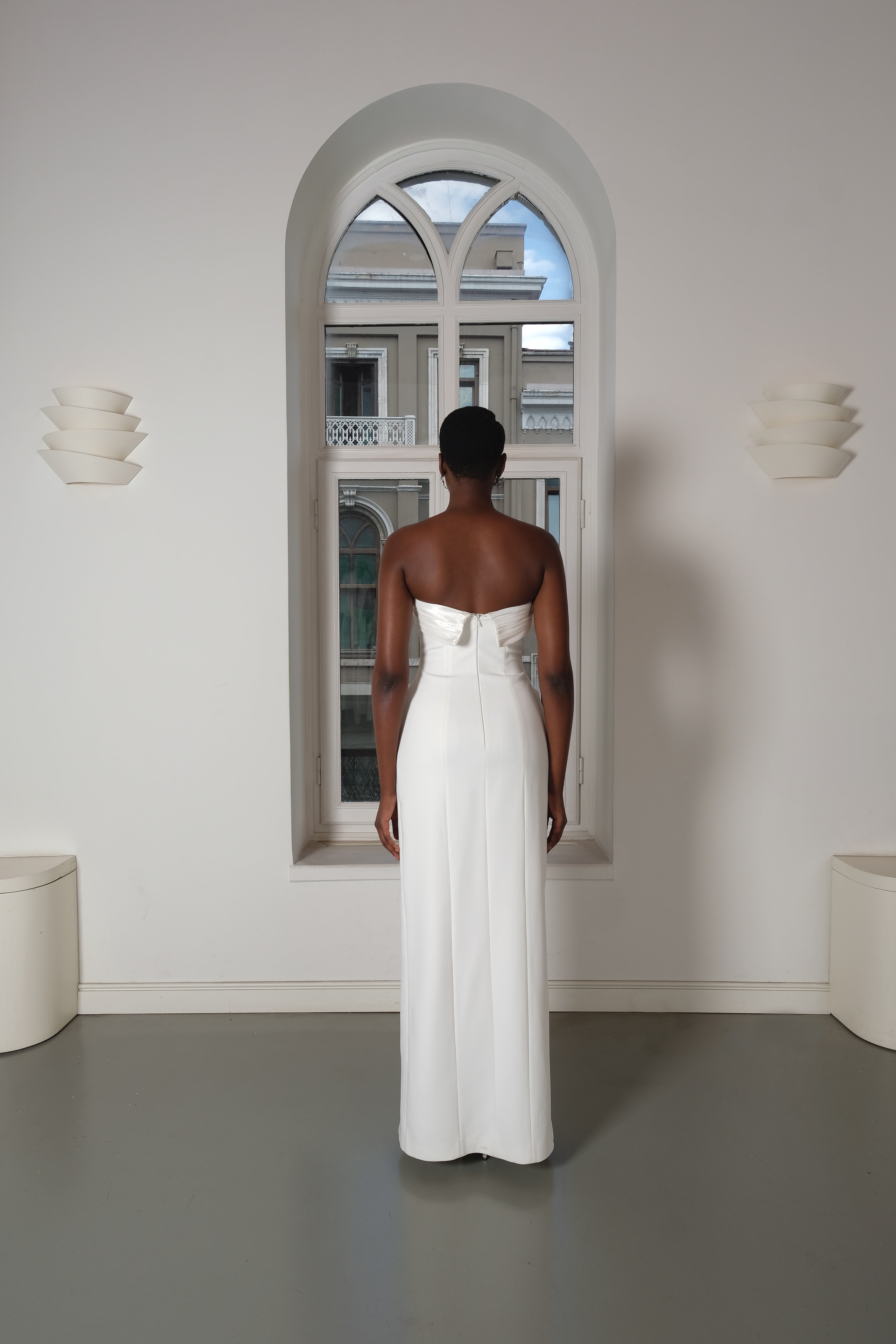 Roccie-Gloria Strapless Wrap Effect Maxi Dress-Elbise-2-Milagron.com