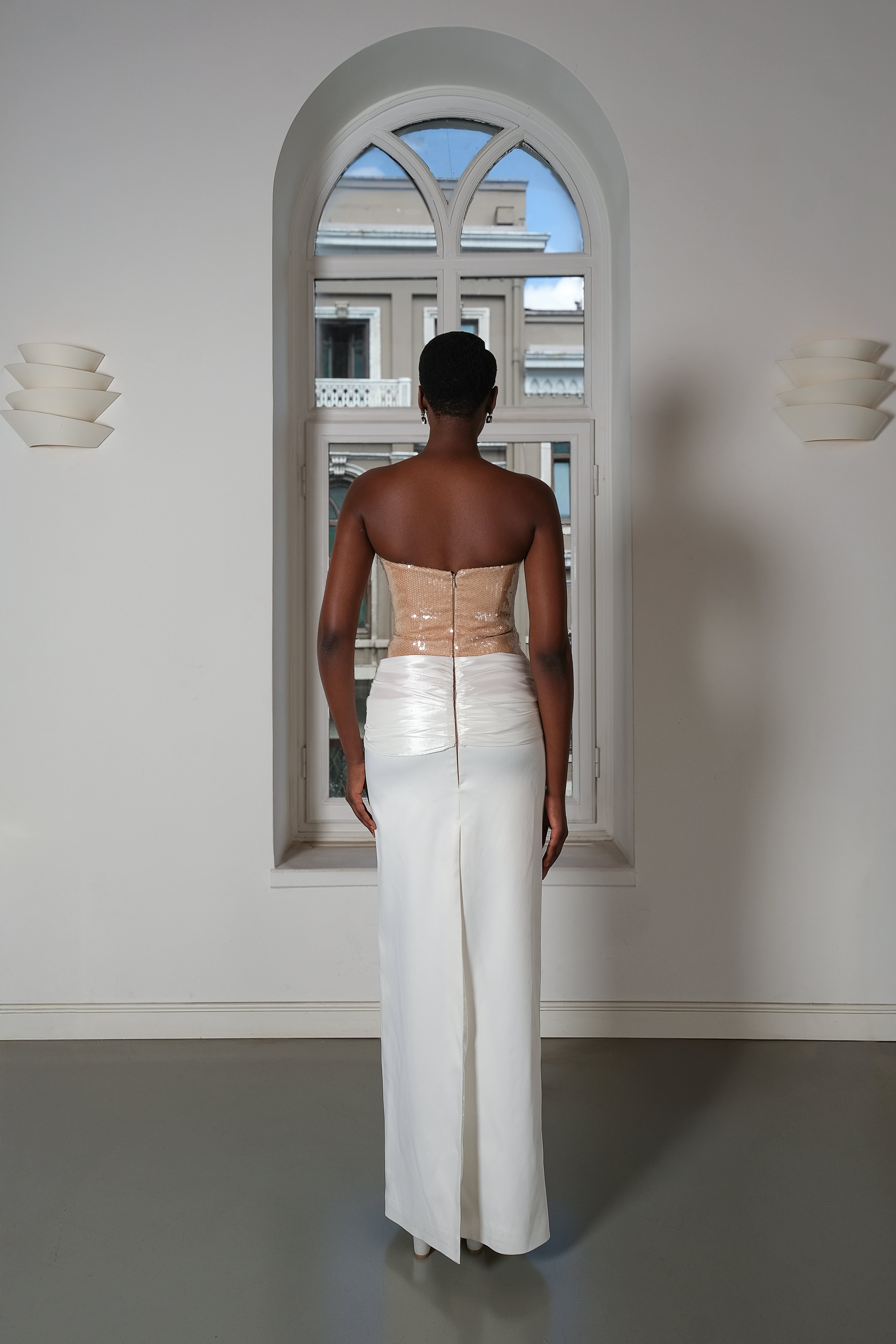 Roccie-Isabella Strapless Long Dress-Elbise-4-Milagron.com