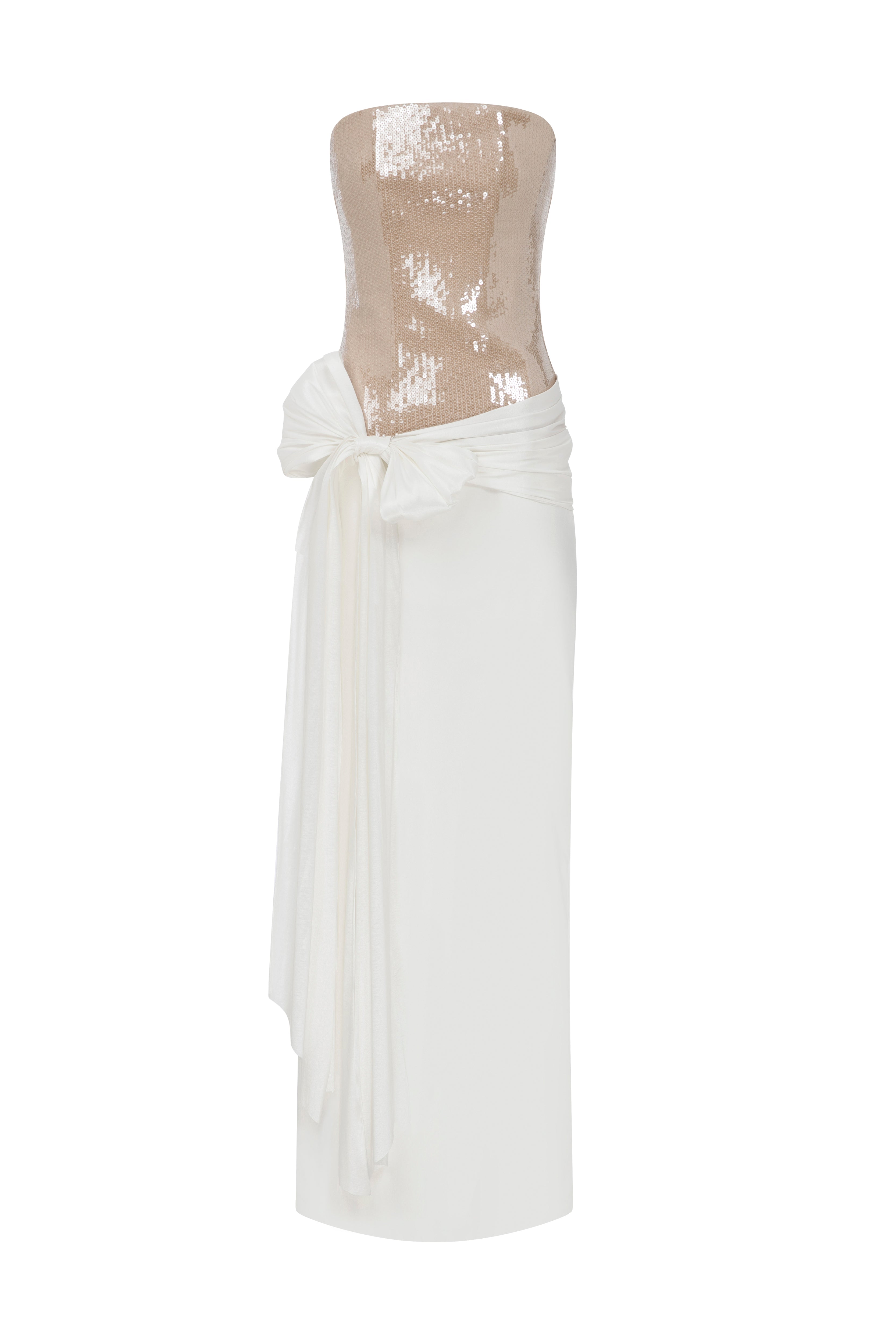 Roccie-Isabella Strapless Long Dress-Elbise-5-Milagron.com