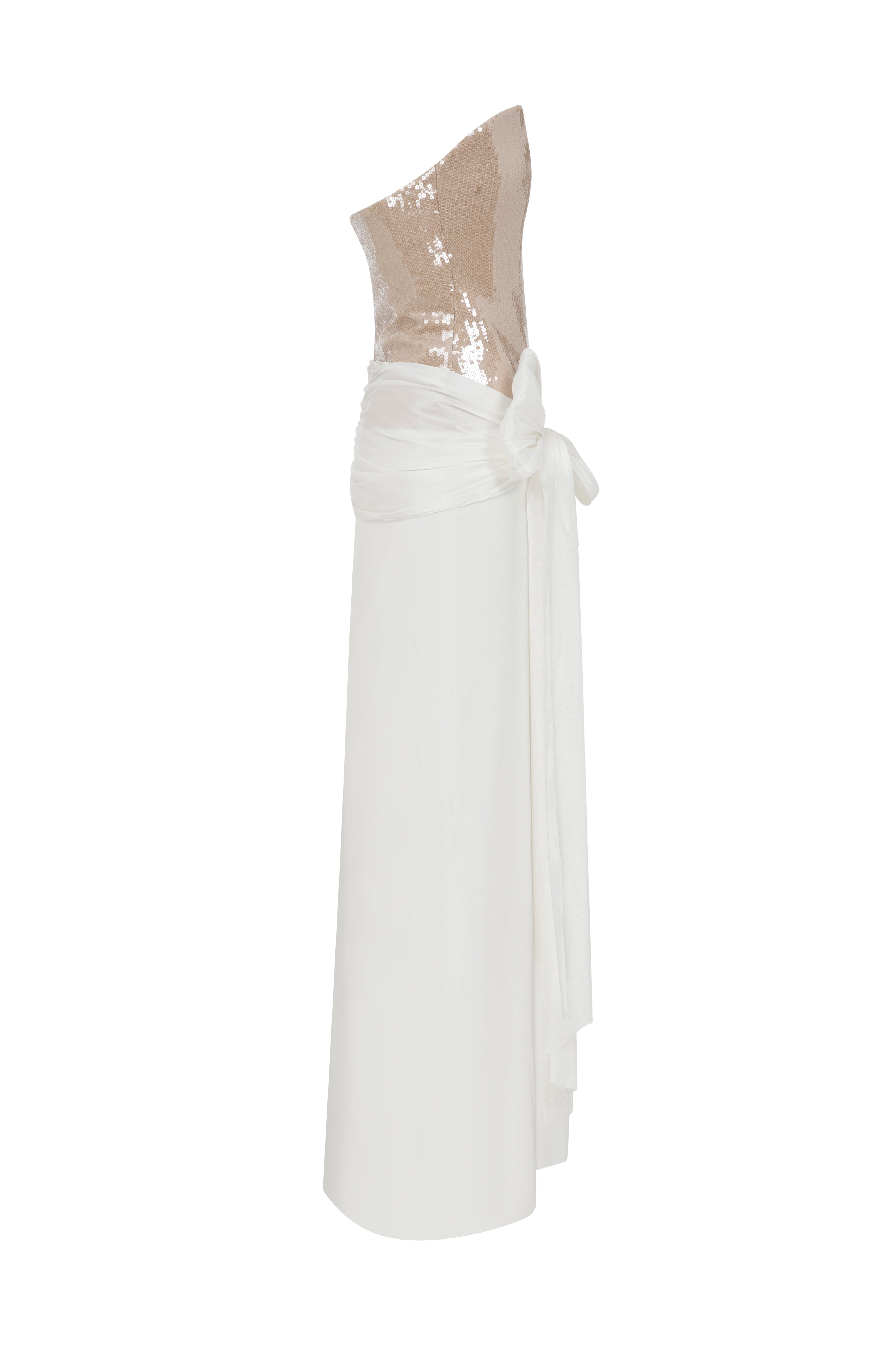 Roccie-Isabella Strapless Long Dress-Elbise-6-Milagron.com