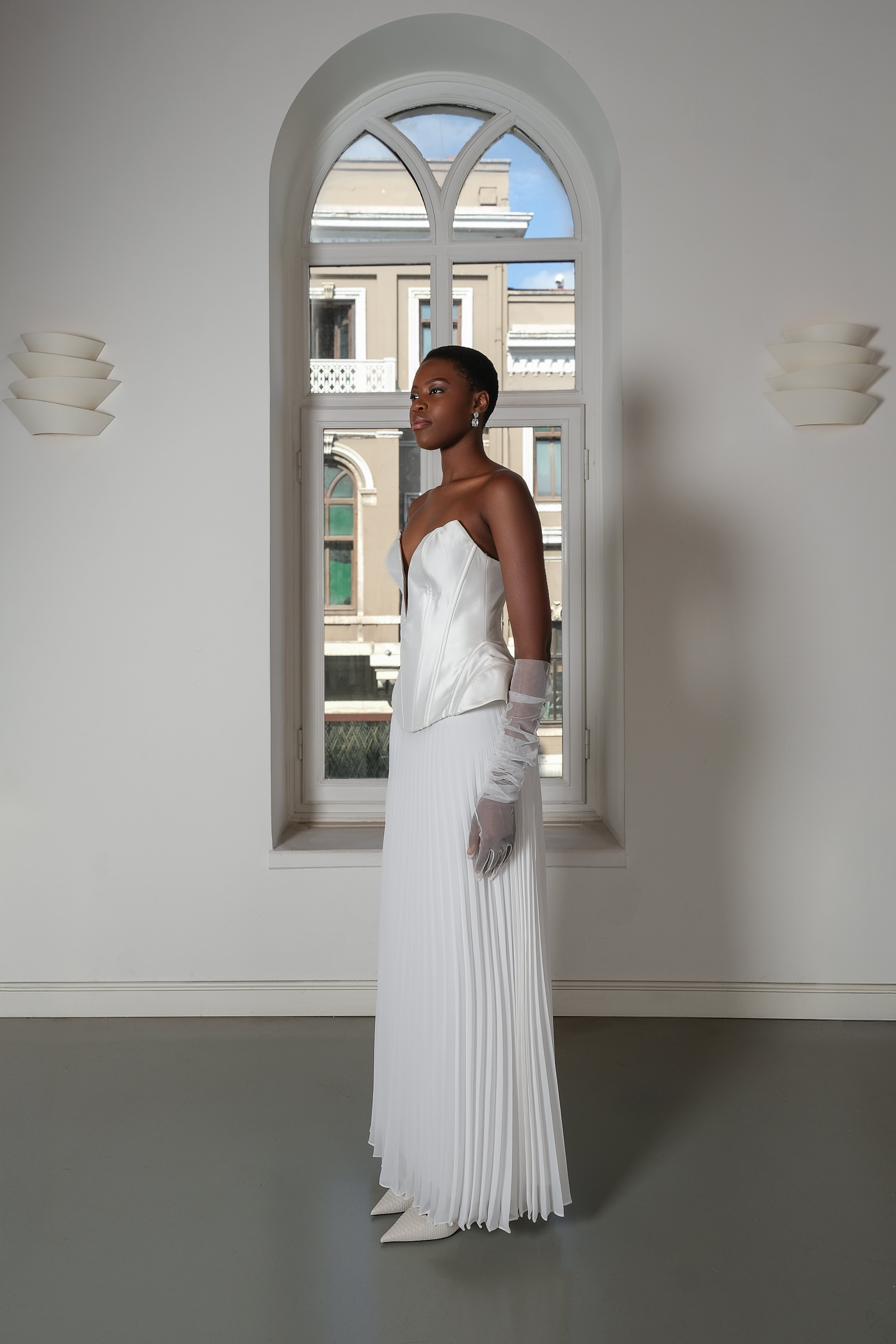 Roccie-Jolina Pleated Long Skirt-Etek-2-Milagron.com