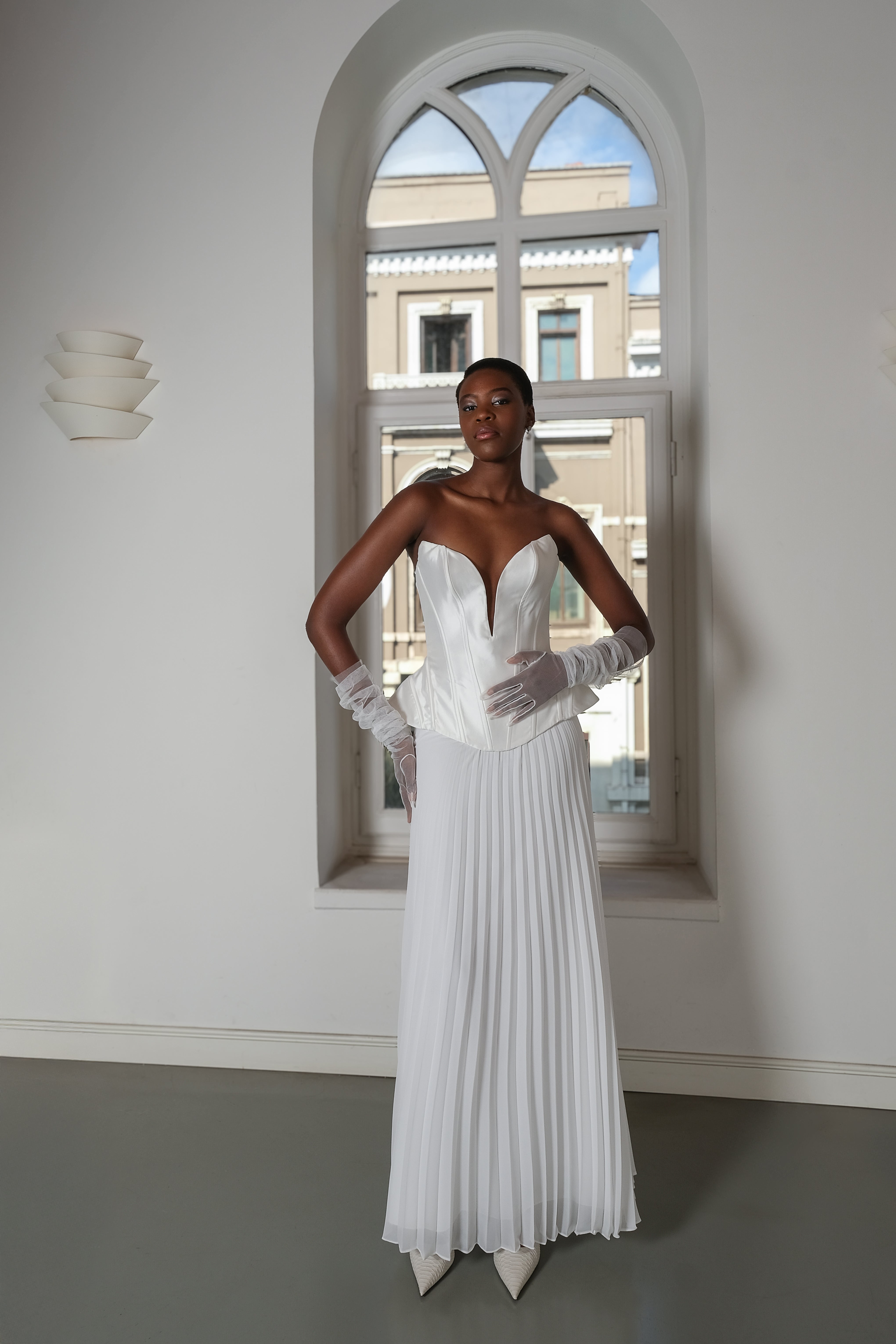 Roccie-Jolina Pleated Long Skirt-Etek-3-Milagron.com