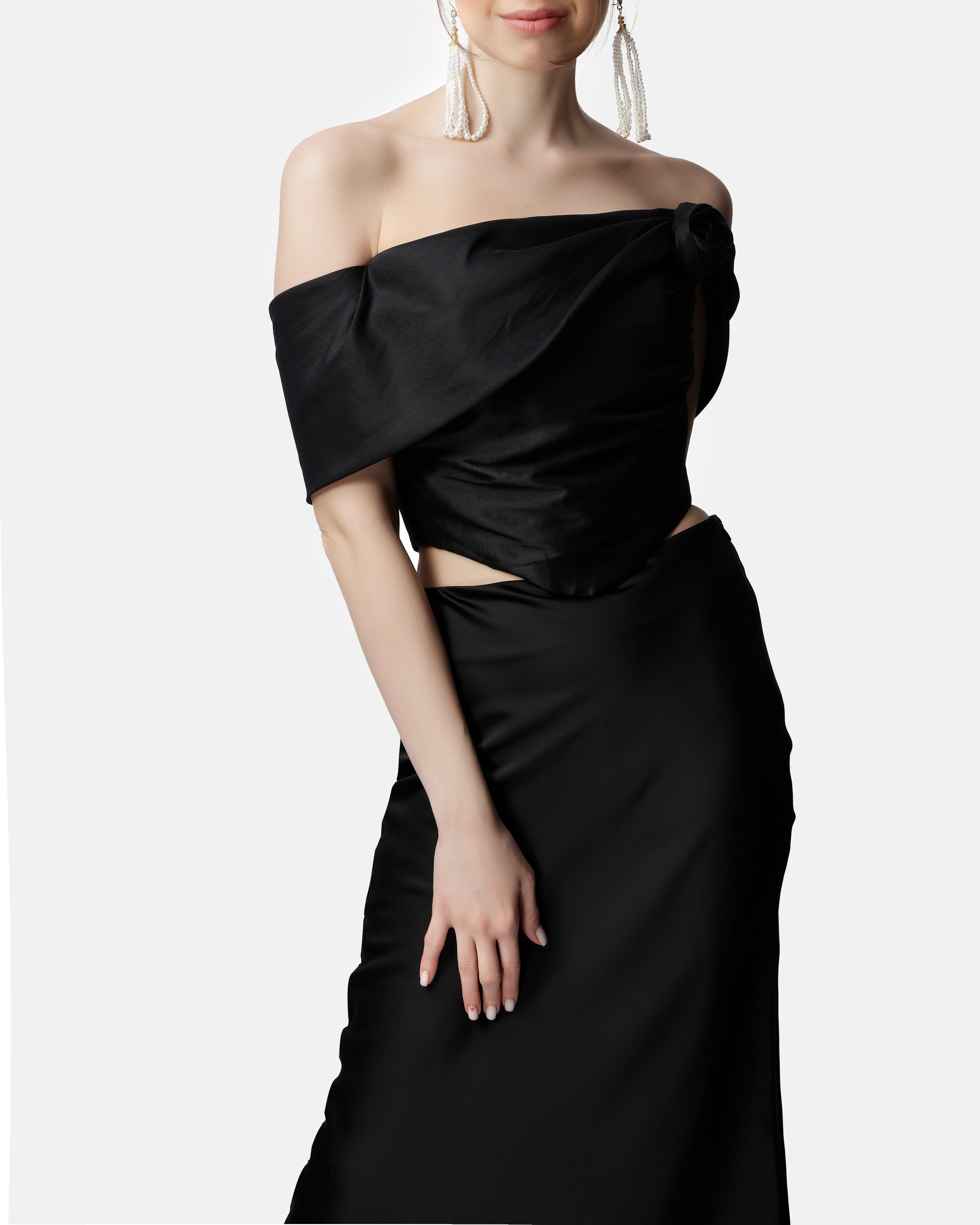 Roccie-Lily Off The Shoulder Taffeta Corset-Büstiyer-1-Milagron.com