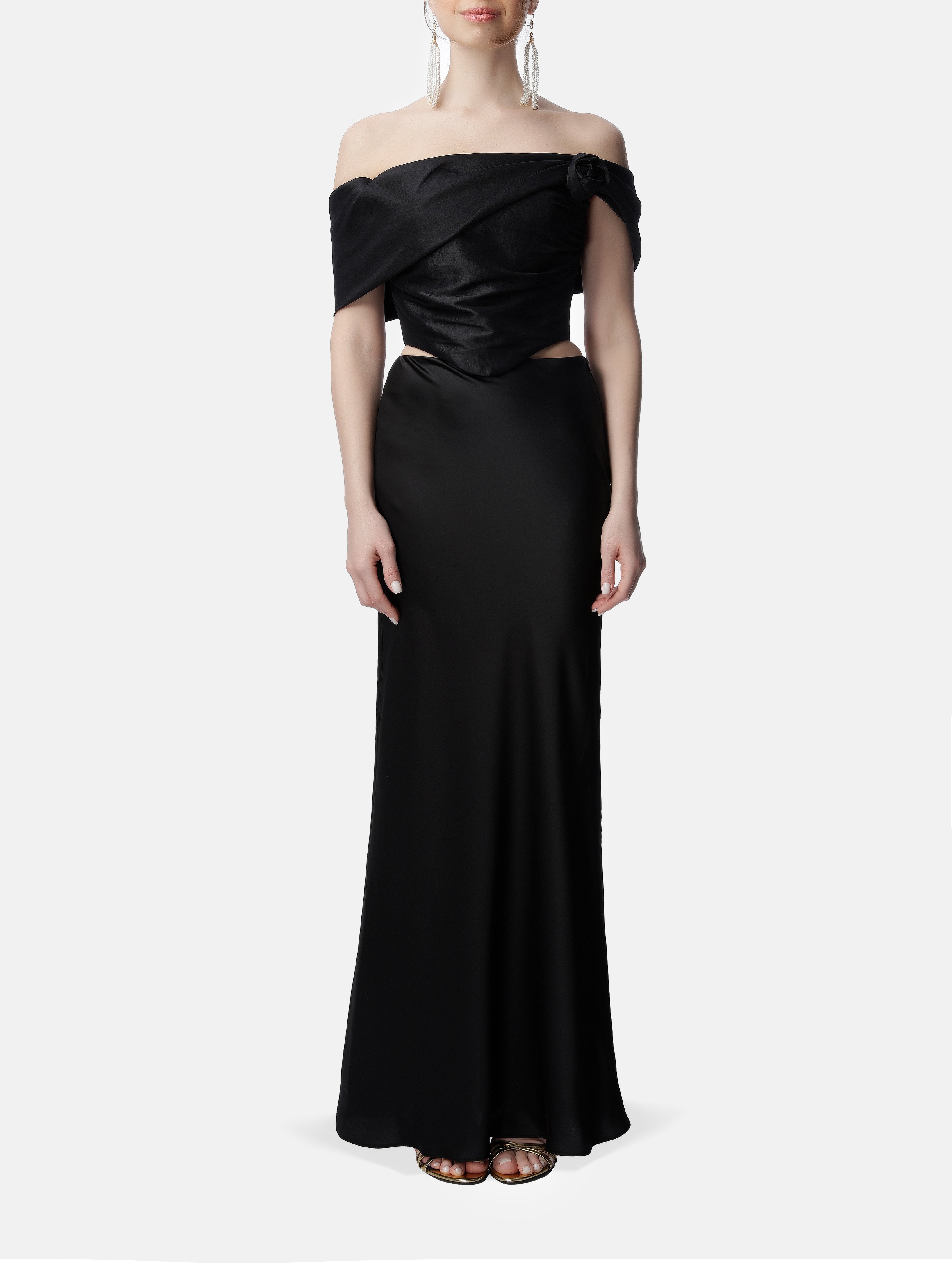 Roccie-Lily Off The Shoulder Taffeta Corset-Büstiyer-2-Milagron.com