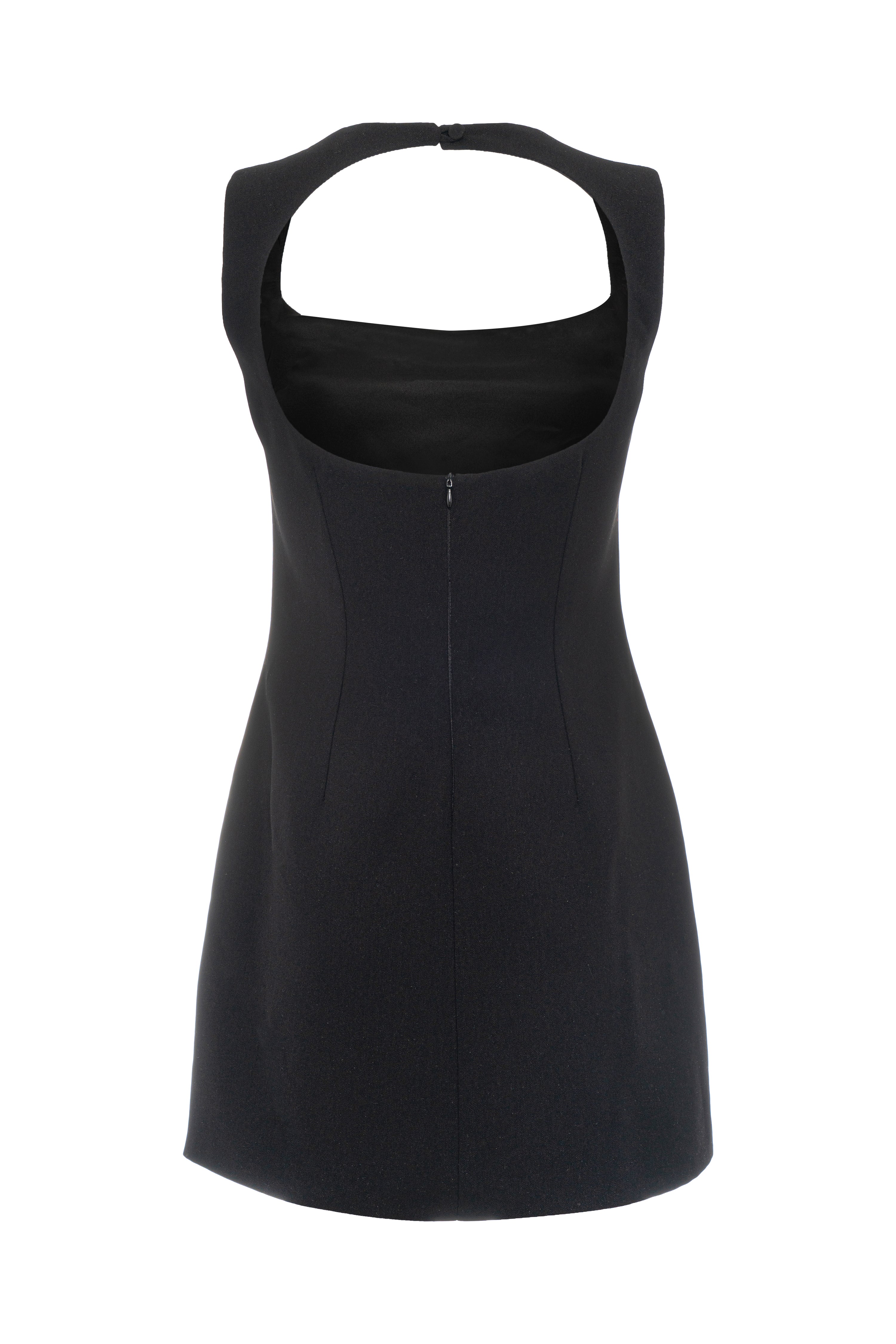 Roccie-Mia Mini Black Dress-Elbise-2-Milagron.com