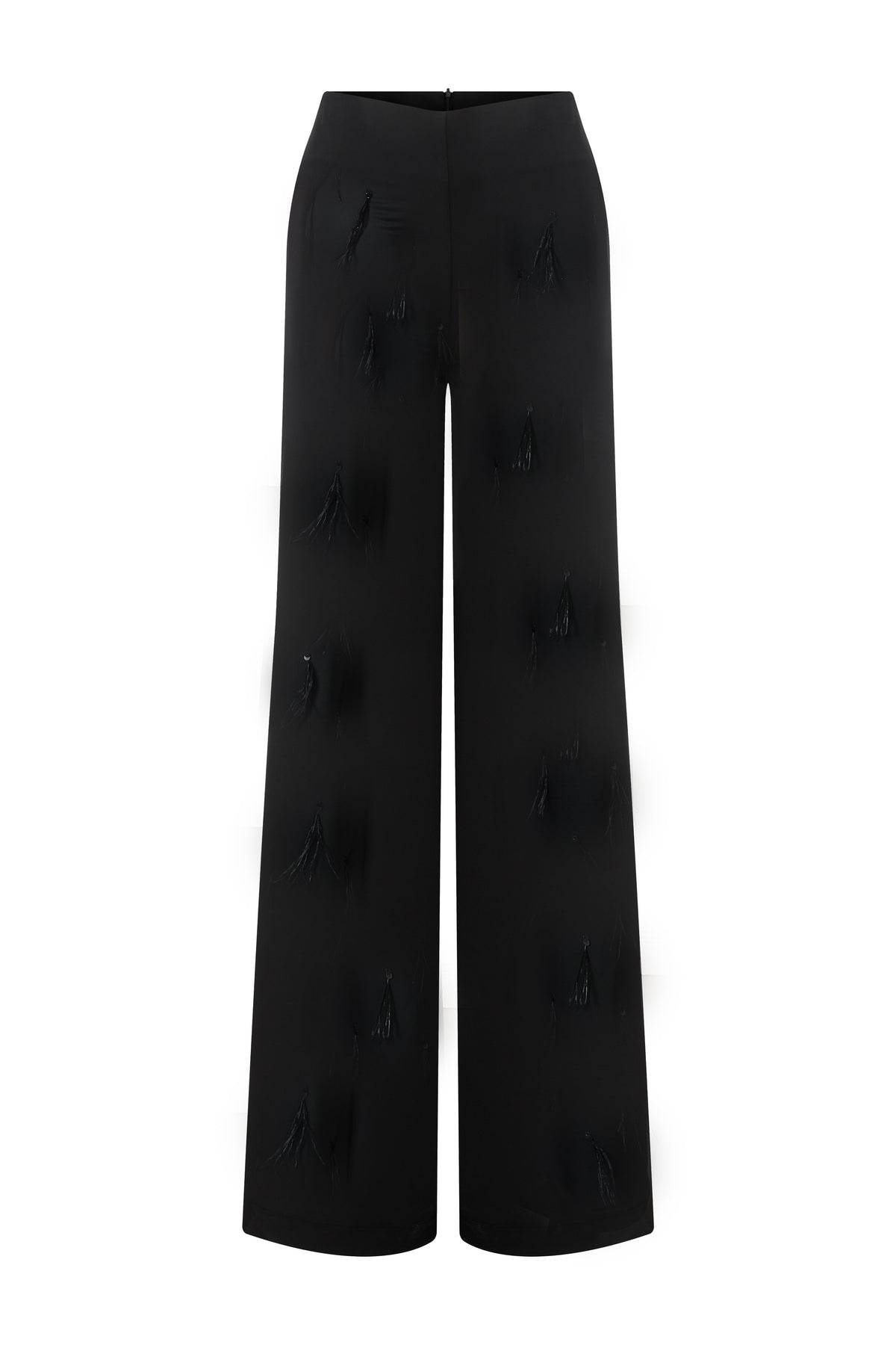 Nikki - Embroidered Satin Pants