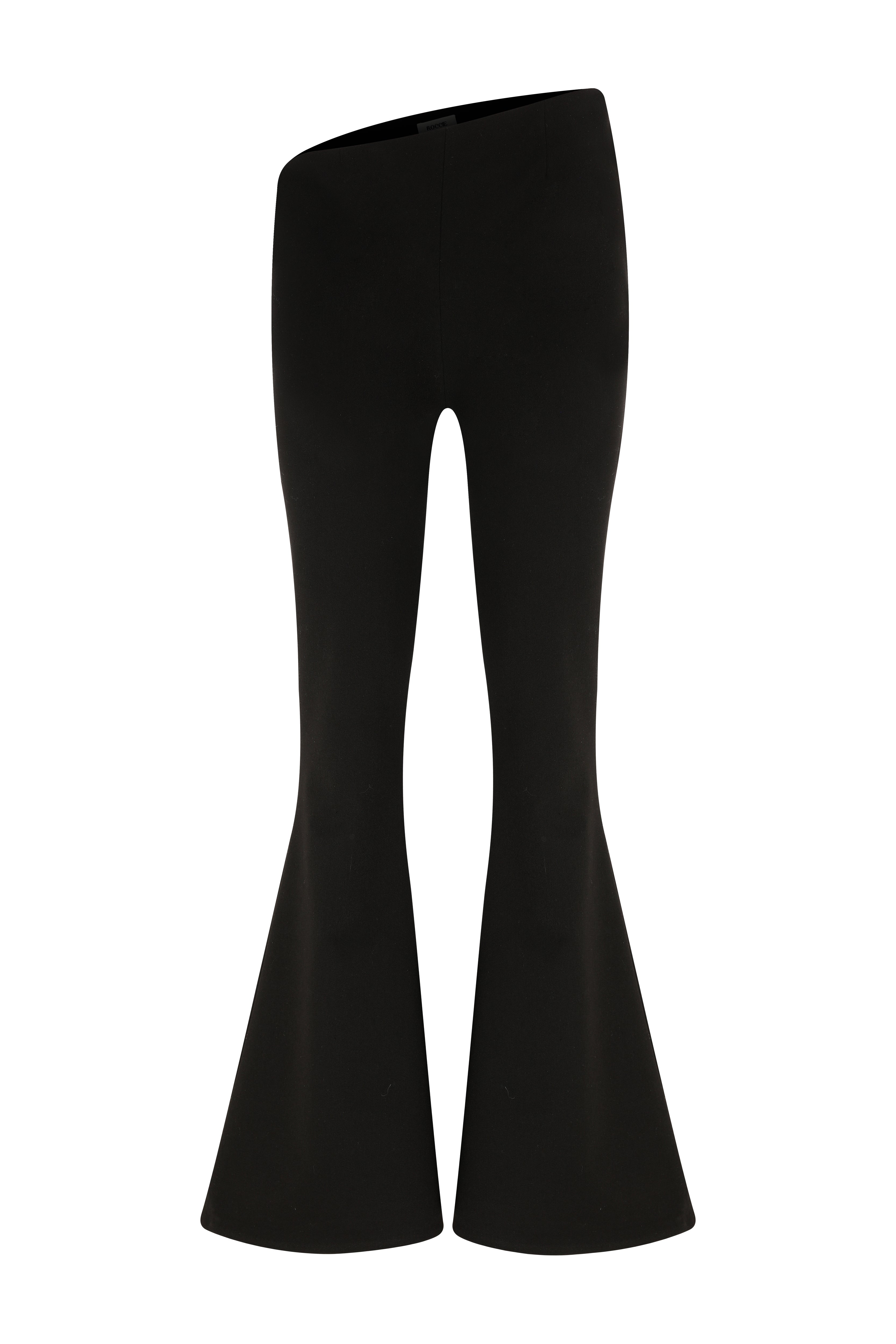 Roccie-Serena Asymmetrical Flared Pants-Pantolon-1-Milagron.com