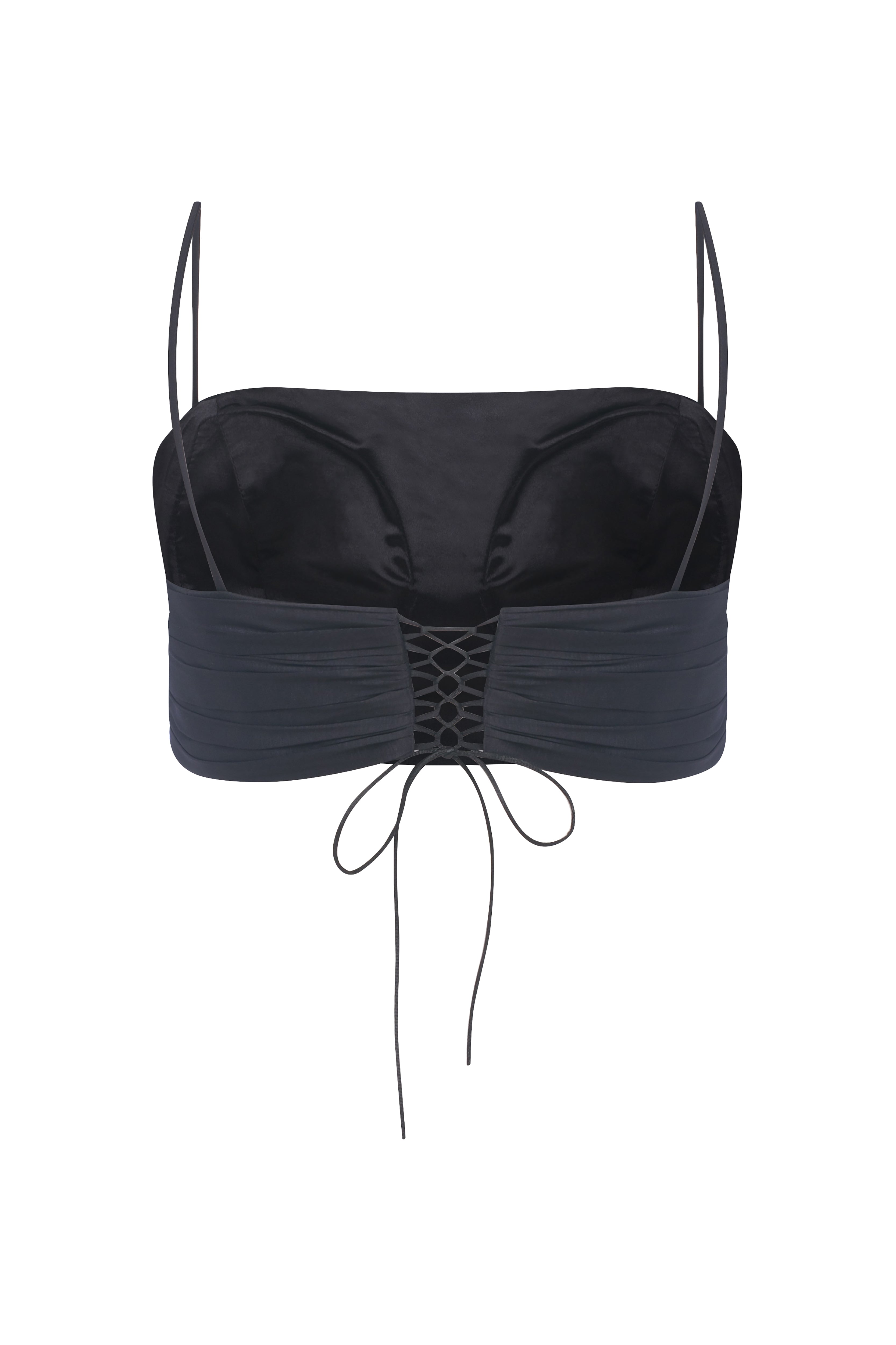 Roccie-Stella Strappy Mini Top With Taffeta And Satin Mix-Top-5-Milagron.com