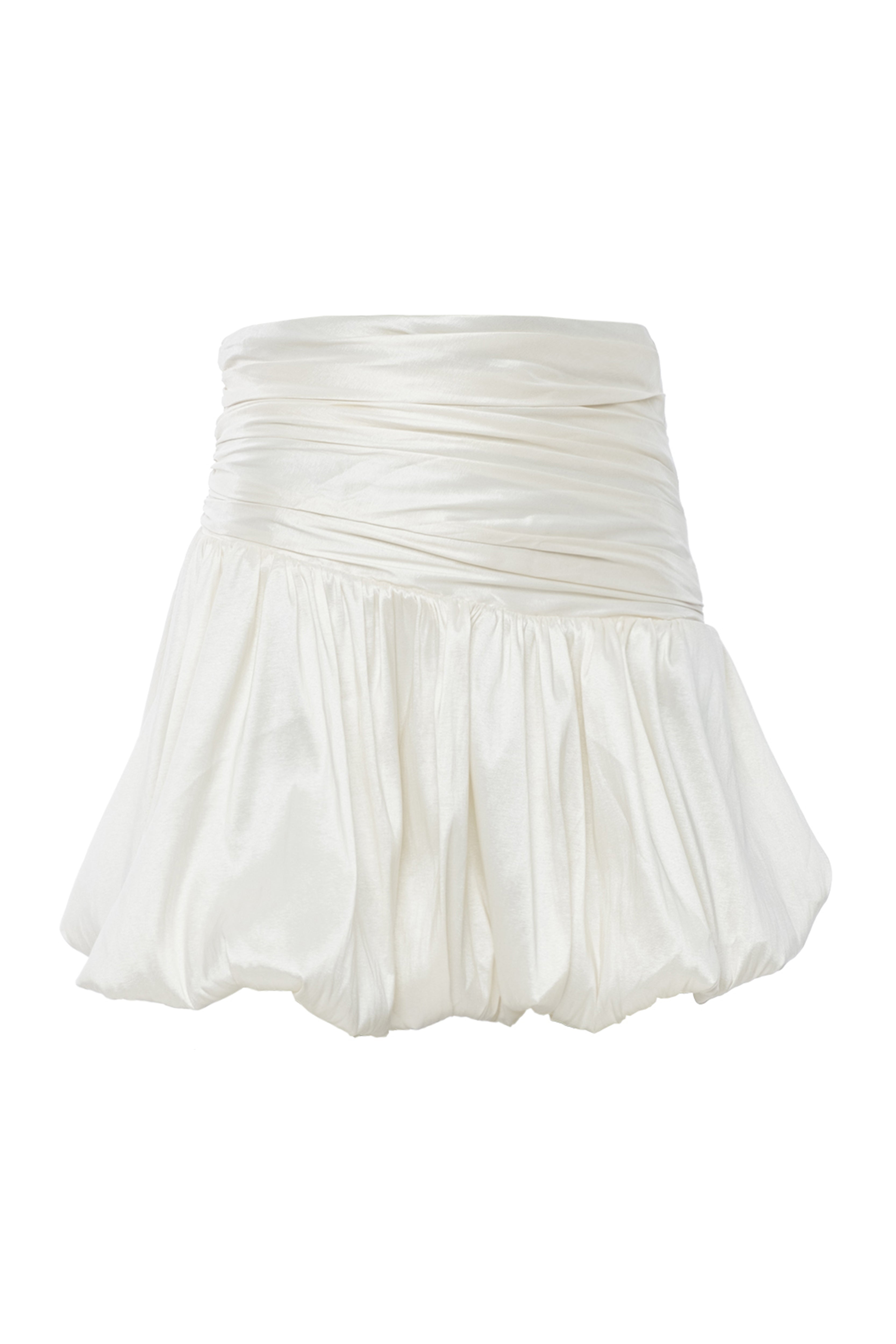 Roccie-Yasmin Draped Balloon Mini Skirt-Etek-1-Milagron.com