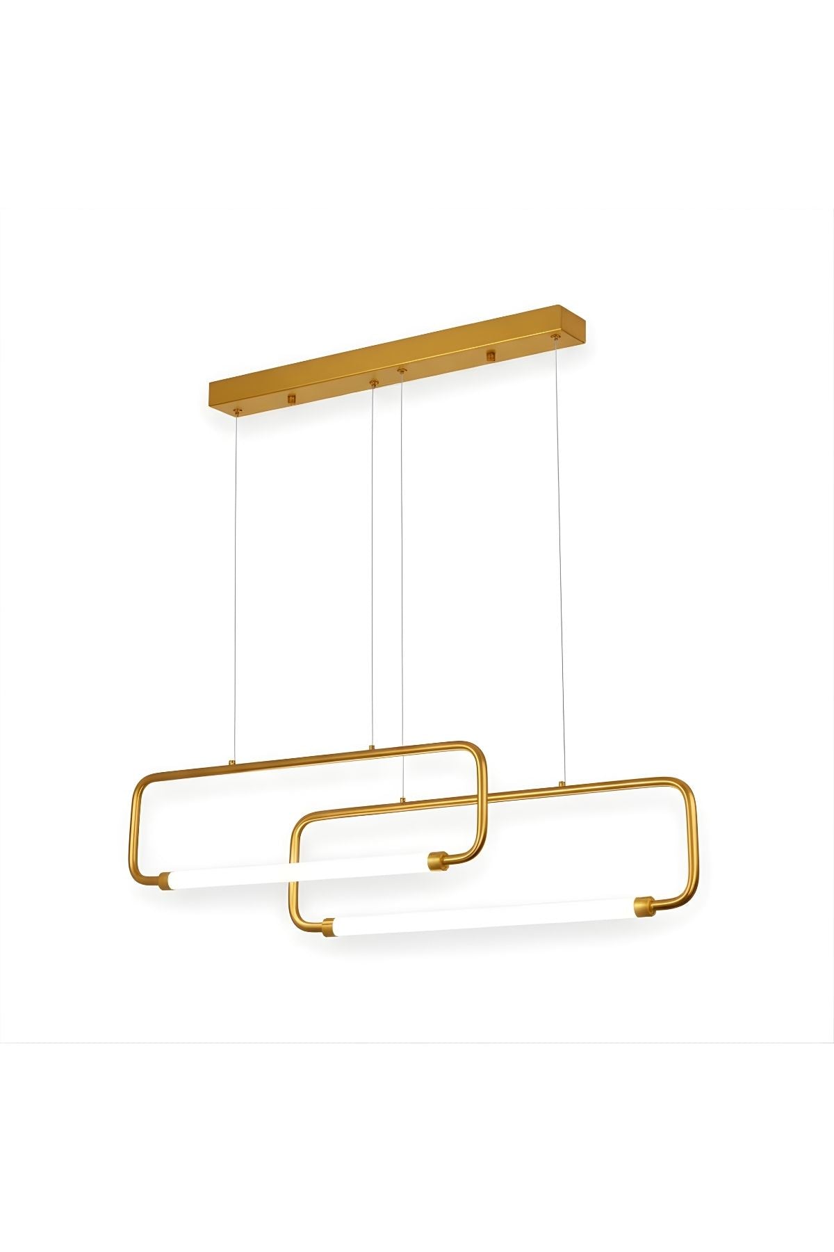 Alabama Modern Minimalist İKili Dikdörtgen Geometrik Lineer Led Sarkıt Avize Vid-Alb-Lnr-Avz