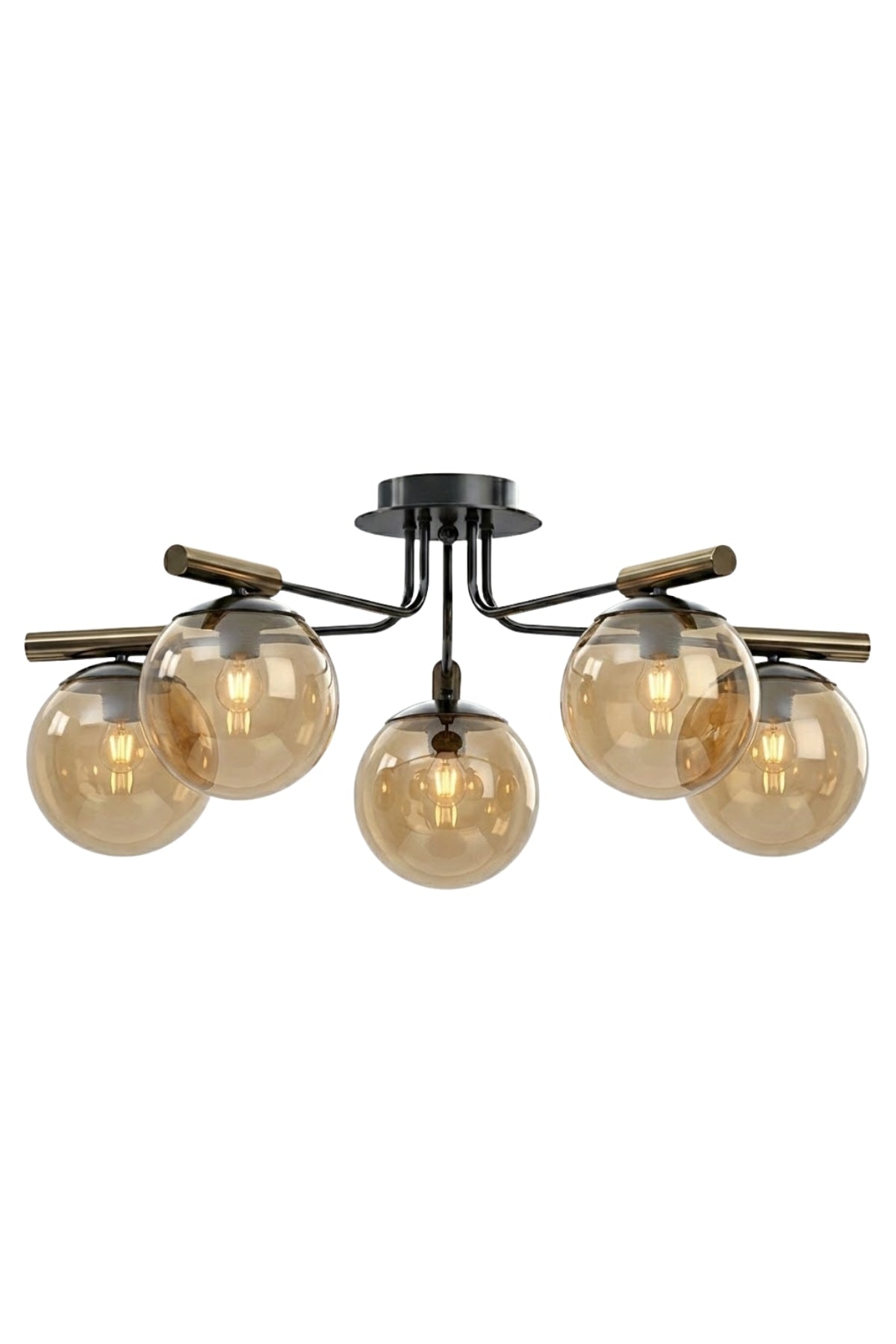 Galdira Modern Retro 5’Li Kollu Cam Avize - Ra-Avz- 2501-70-31