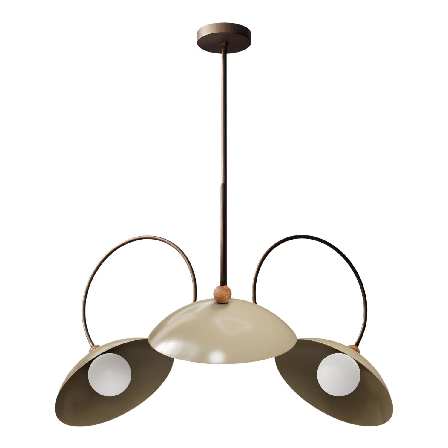 Luravia 3'Lü Modern Retro Tasarım Metal Avize Lur-V3-10-01