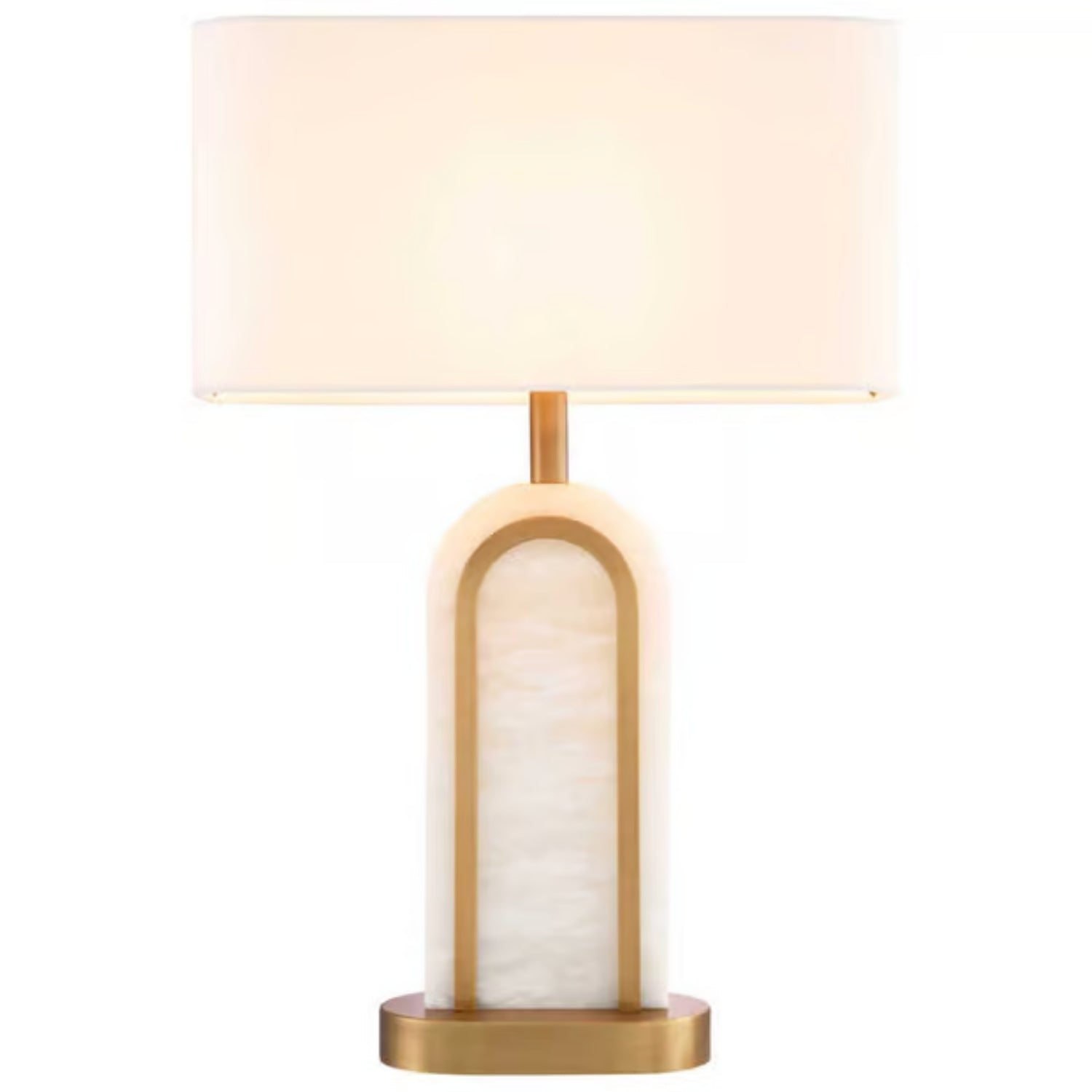 Palas Lüks Modern Doğal Alabaster Taşlı Abajur Pls-64Ul