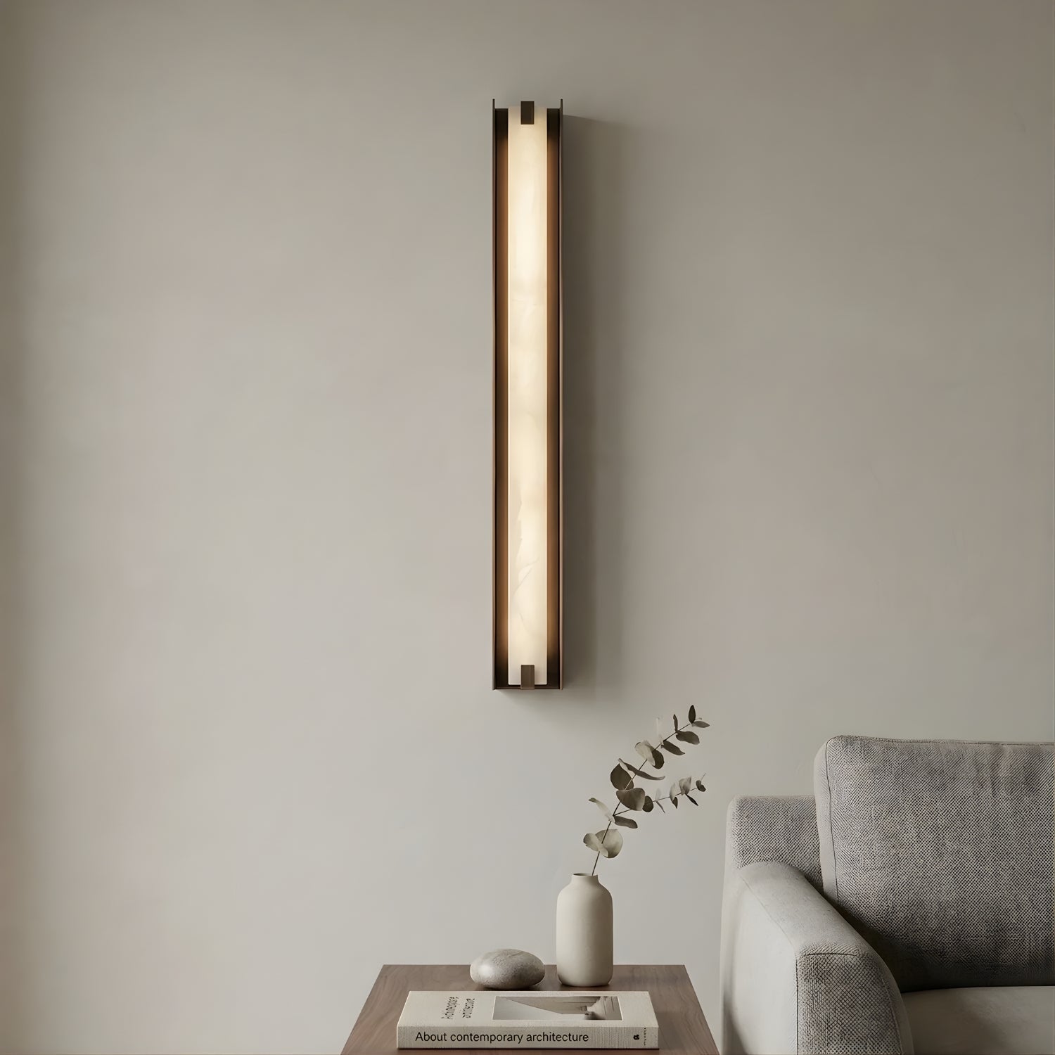 U-Archixara Modern Lüks U-Formlu Doğal Alabaster Duvar Apliği (U-Arch-Wll)