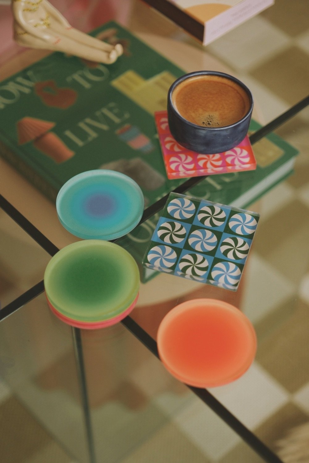 Rooms Design Studio-Aura Of Joy Bardak Altlığı 4'lü Set-Bardak Altlığı-1-Milagron.com