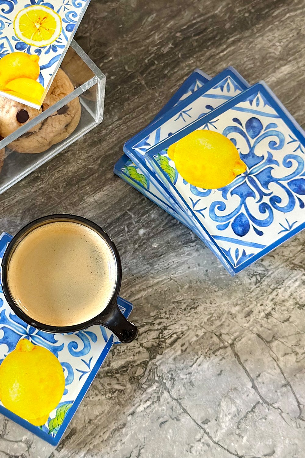 Rooms Design Studio-Limoncello Bardak Altlığı 4'lü Set-Bardak Altlığı-1-Milagron.com