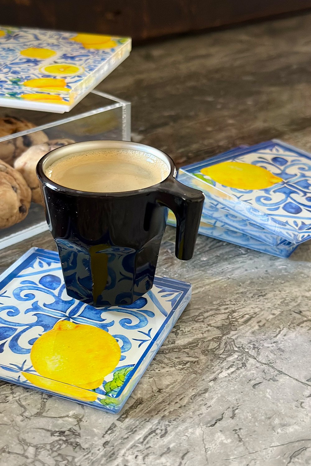 Rooms Design Studio-Limoncello Bardak Altlığı 4'lü Set-Bardak Altlığı-3-Milagron.com