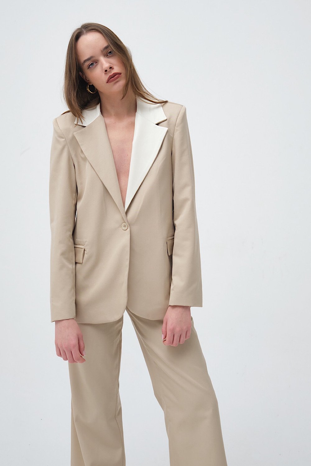 Roselenda-San Pedro Beige Jacket-Ceket-1-Milagron.com