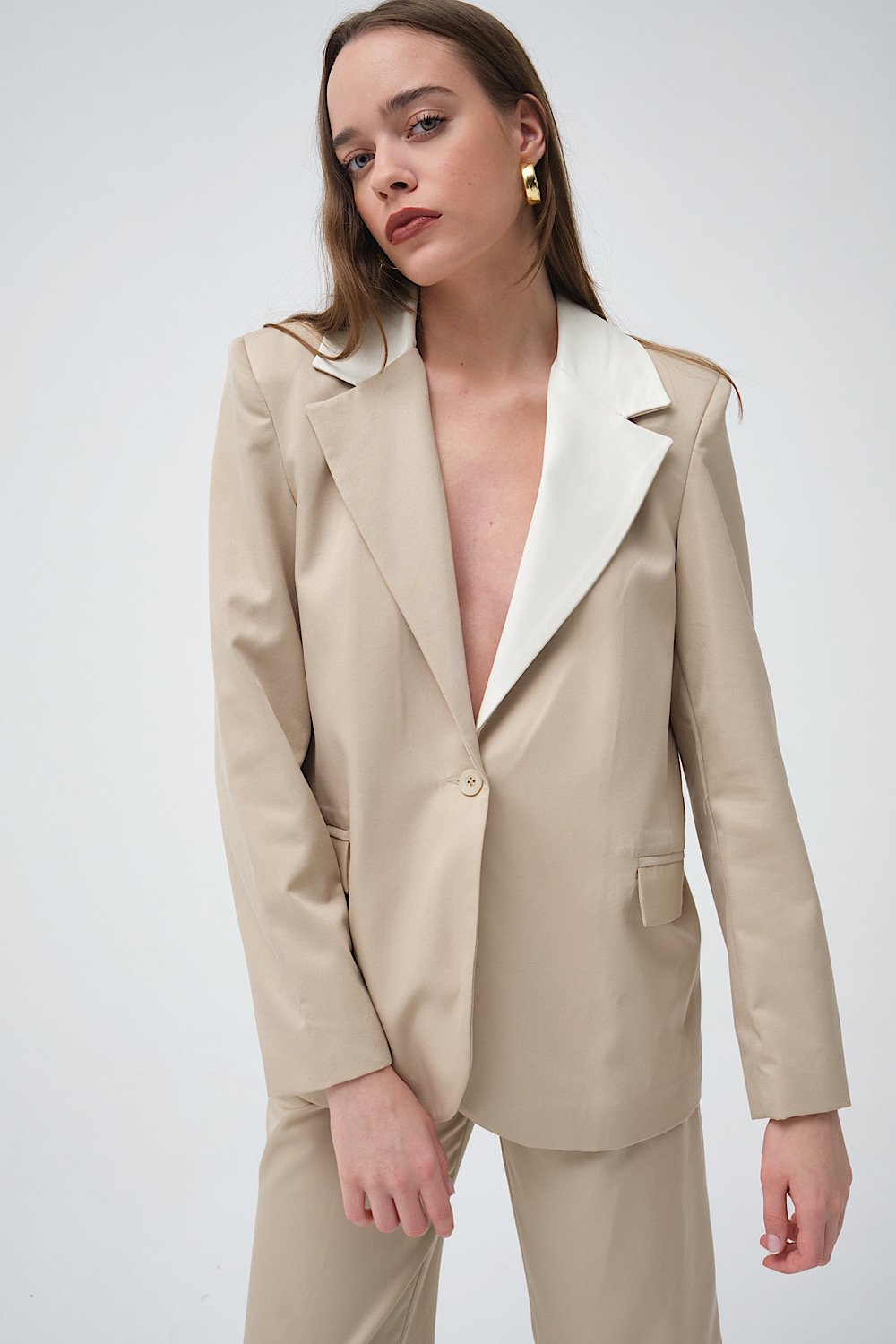 Roselenda-San Pedro Beige Jacket-Ceket-3-Milagron.com