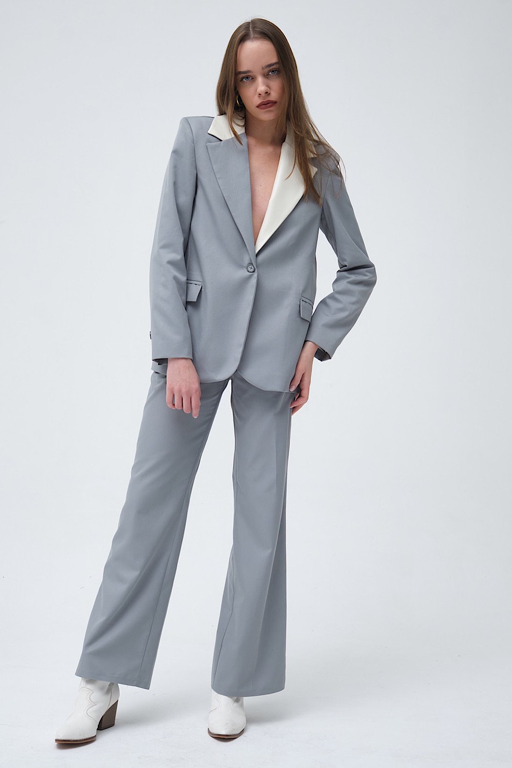 Roselenda-San Pedro Grey Pants-Kumaş Pantolon-1-Milagron.com