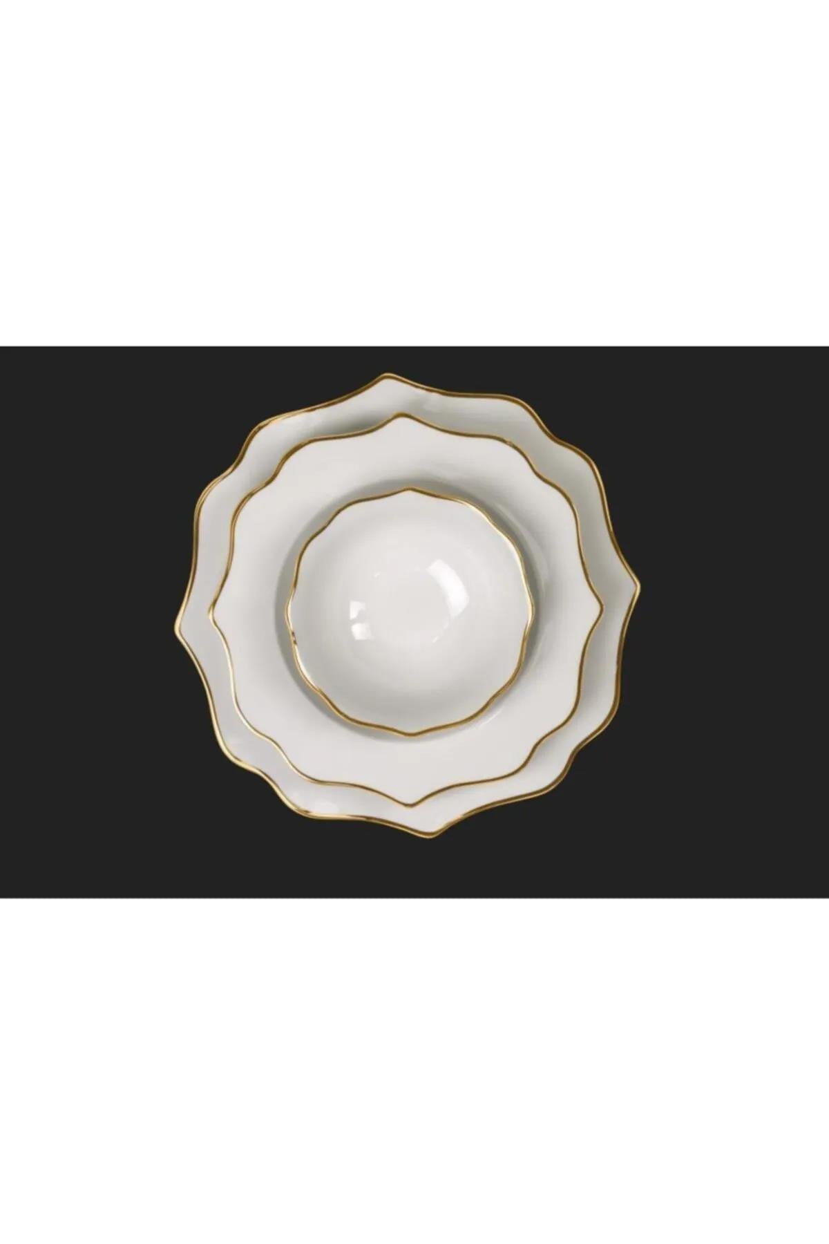 Royal London Diana Gold 60 Parça Porselen Yemek Takımı RL01-109