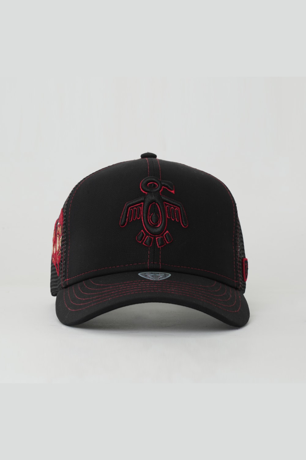 RustandRich-Baseball Şapka The Indians Collection Red Indian Siyah/kırmızı Unisex-Şapka-2-Milagron.com