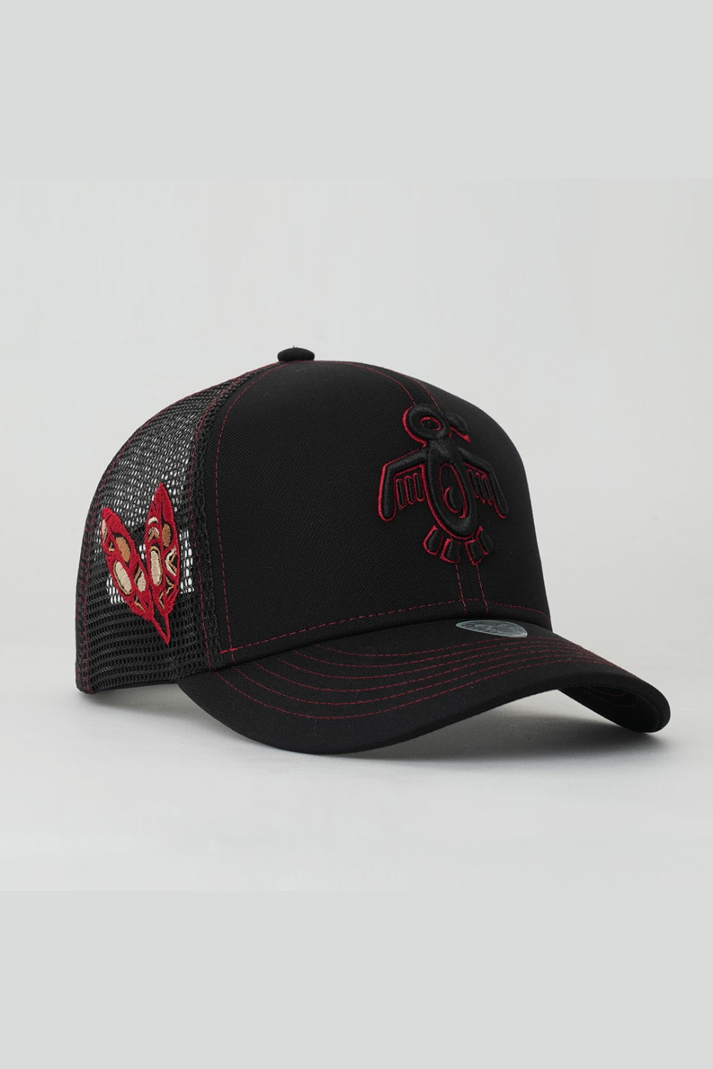 RustandRich-Baseball Şapka The Indians Collection Red Indian Siyah/kırmızı Unisex-Şapka-3-Milagron.com