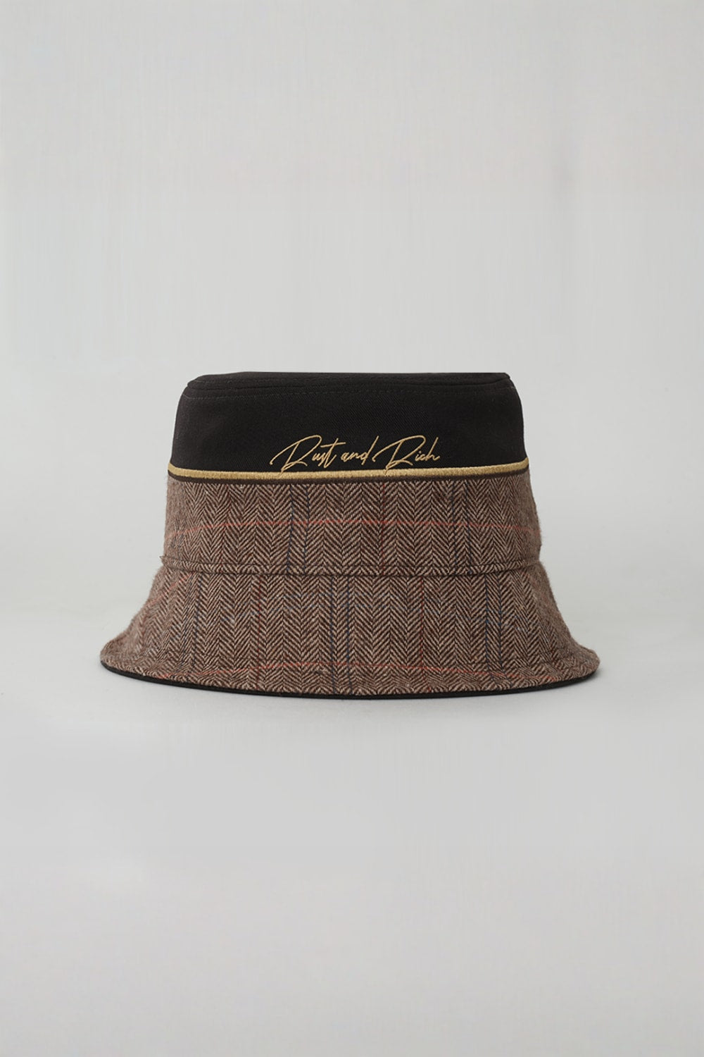 RustandRich-Bucket Şapka Premium Collection Royalty Kahverengi Unisex-Şapka-1-Milagron.com