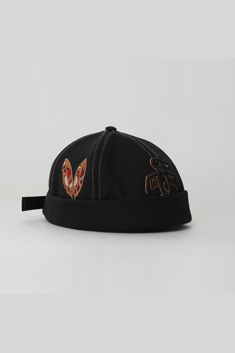 RustandRich-Docker Şapka The Indians Collection Red Indian Siyah/gold Unisex-Şapka-3-Milagron.com