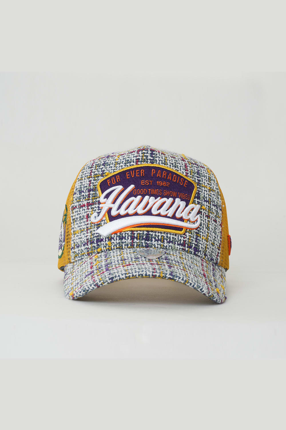 RustandRich-Trucker Şapka City's Collection Havana Beyaz Unisex-Şapka-2-Milagron.com