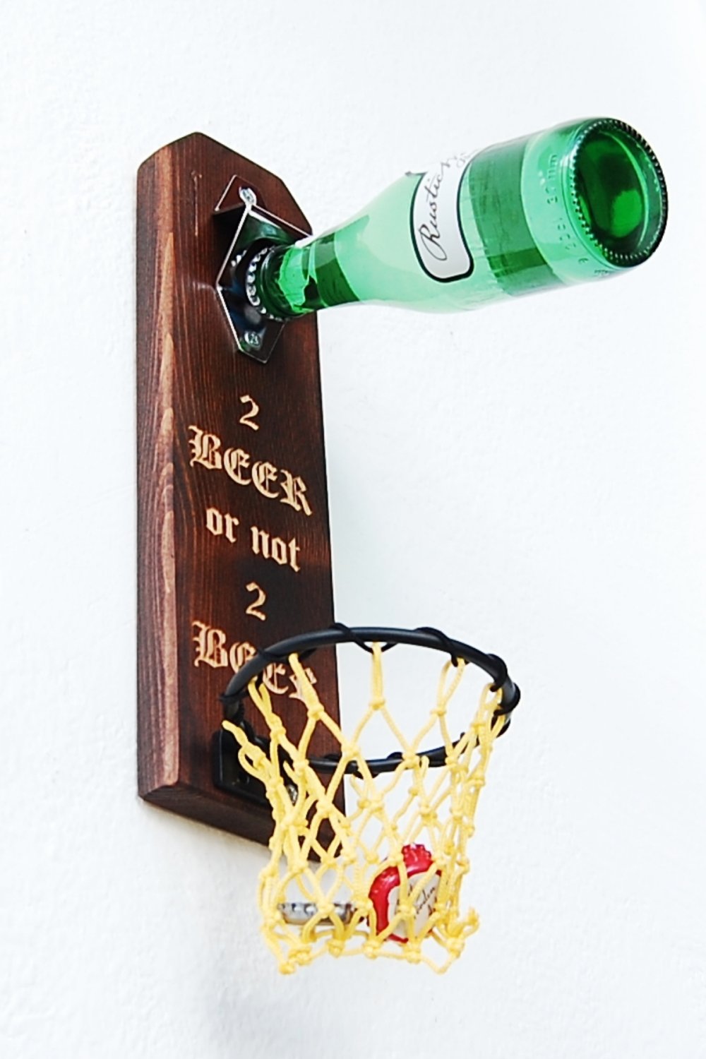 Rustic Wooden Art-2 Beer Not 2 Beer Şişe Açacağı - Potalı-Mutfak Aksesuarları-1-Milagron.com