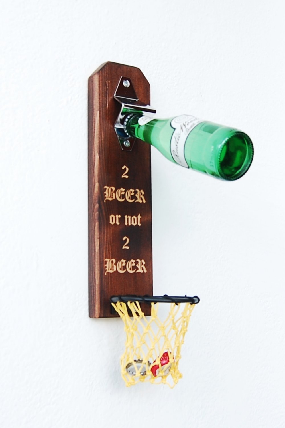 Rustic Wooden Art-2 Beer Not 2 Beer Şişe Açacağı - Potalı-Mutfak Aksesuarları-4-Milagron.com