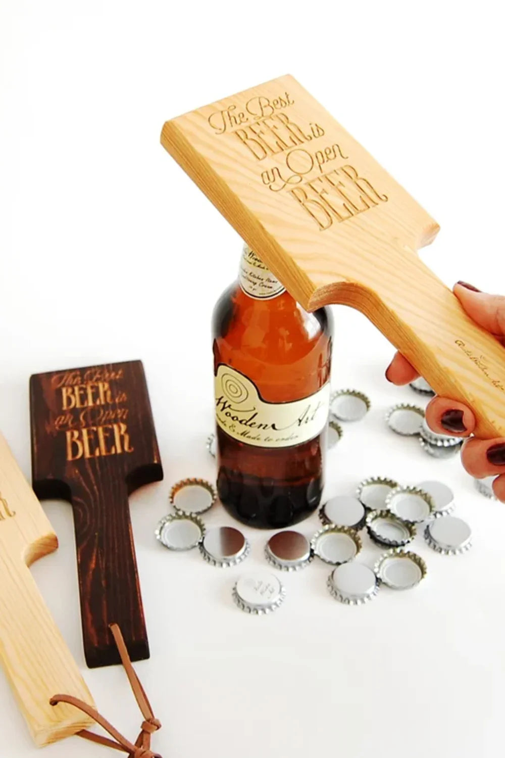 Rustic Wooden Art-Ahşap Handheld Şişe Açacağı-Mutfak Aksesuarları-1-Milagron.com