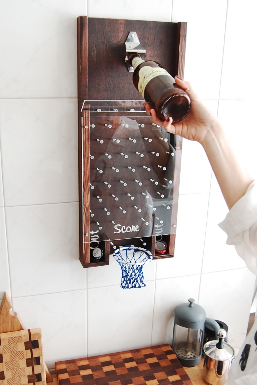 Rustic Wooden Art-Drinko Plinko Şişe Açacağı-Mutfak Aksesuarları-1-Milagron.com