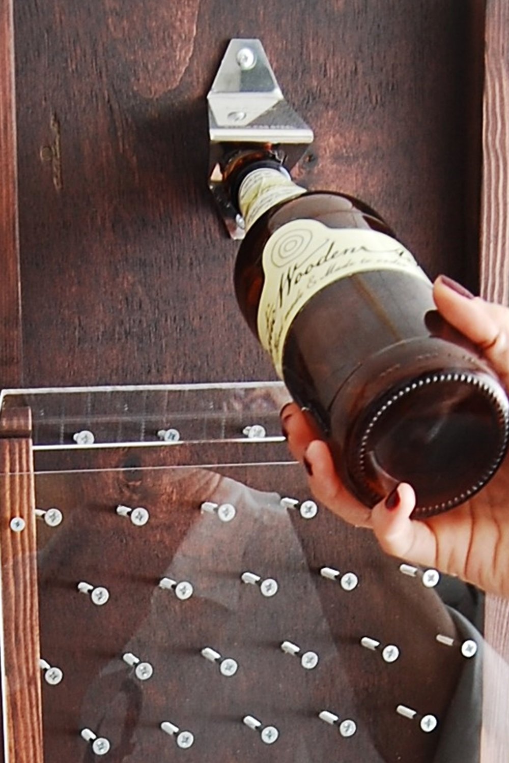 Rustic Wooden Art-Drinko Plinko Şişe Açacağı-Mutfak Aksesuarları-2-Milagron.com