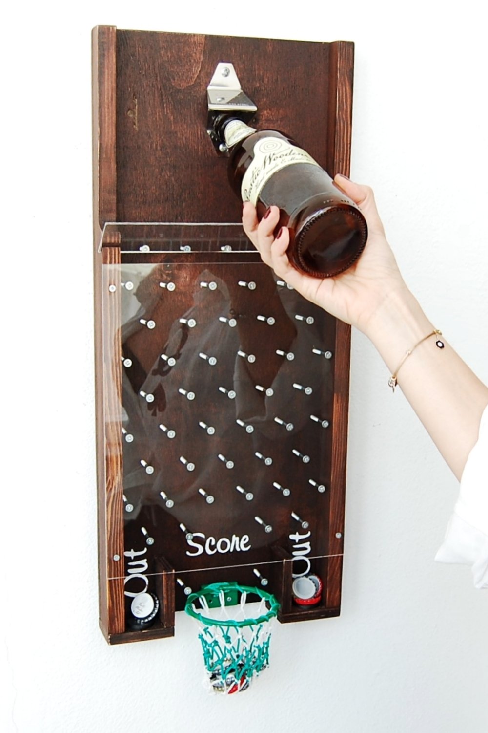 Rustic Wooden Art-Drinko Plinko Şişe Açacağı-Mutfak Aksesuarları-3-Milagron.com