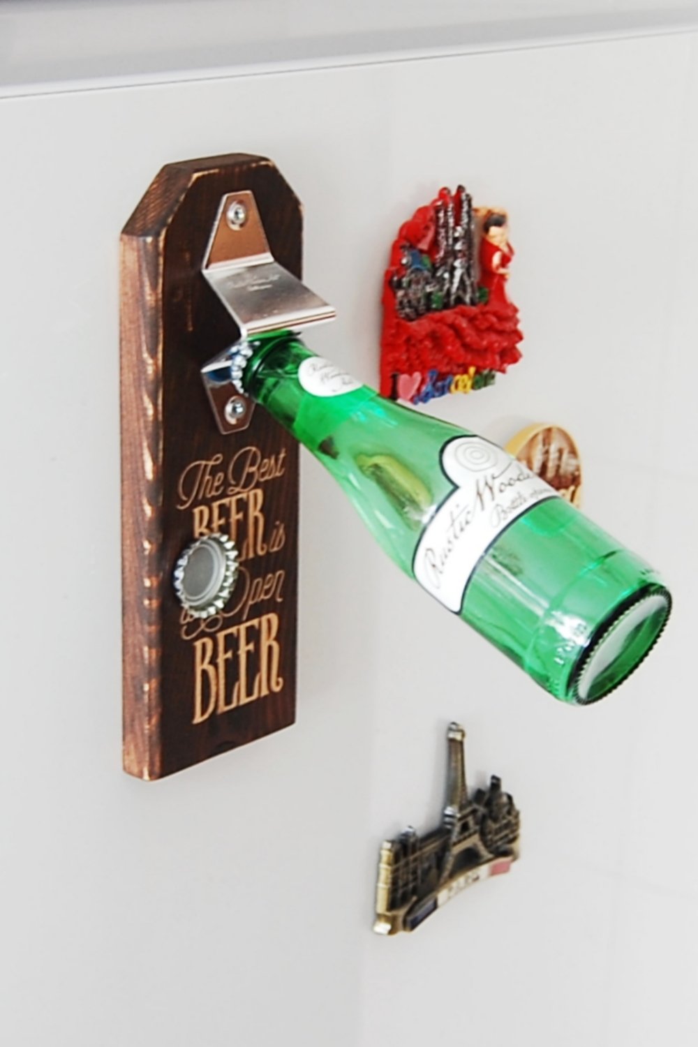 Rustic Wooden Art-The Best Beer Şişe Açacağı - Buzdolabı İçin-Mutfak Aksesuarları-1-Milagron.com